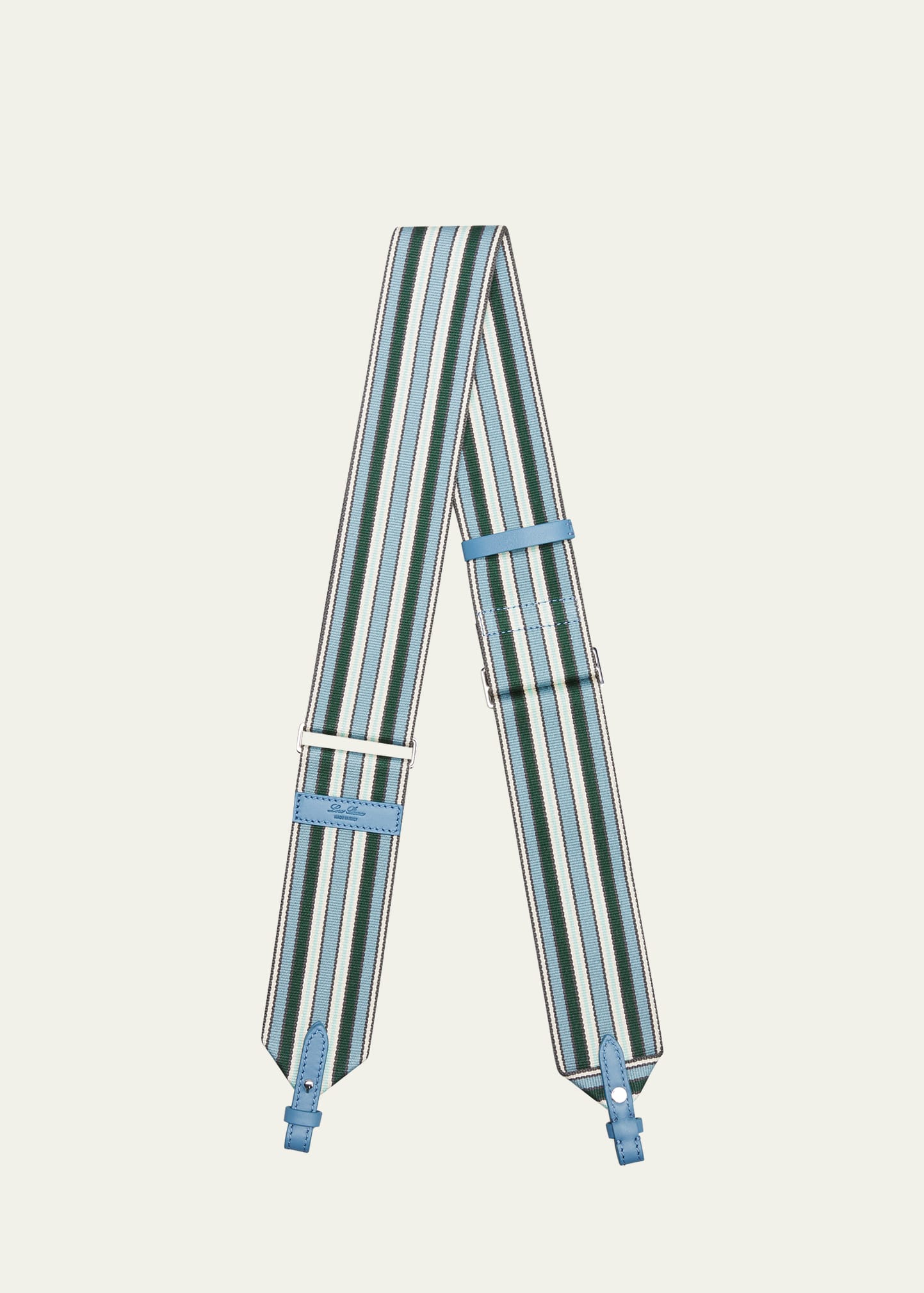 Loro Piana Striped Shoulder Strap In Sea Breeze