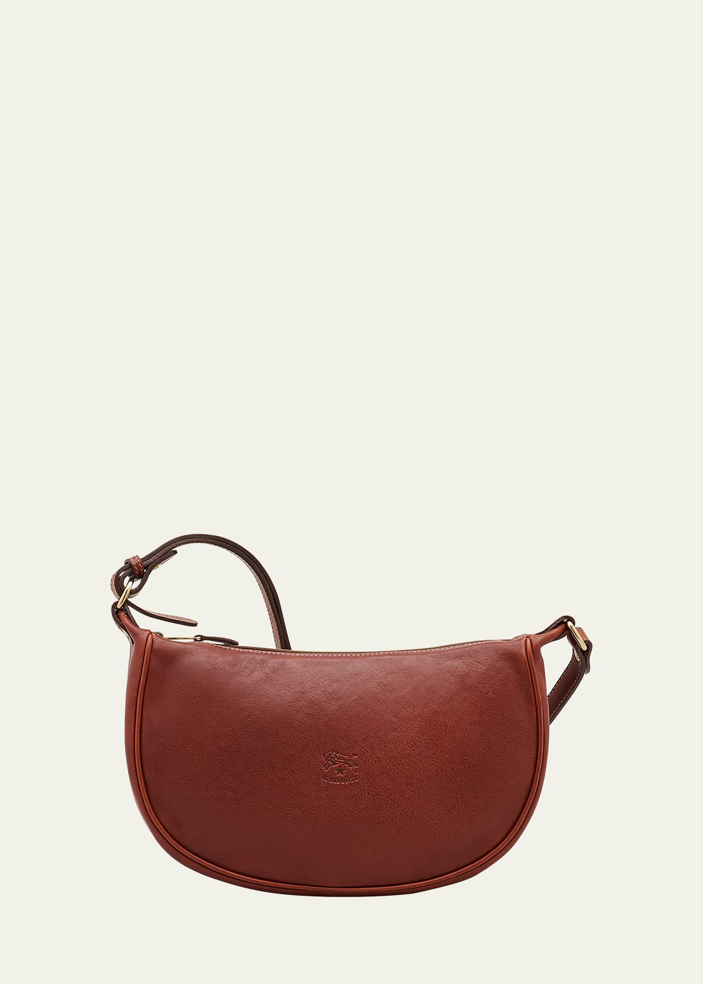 Il Bisonte Luna Medium Vintage Leather Shoulder Bag In Bw229 B Vintage C