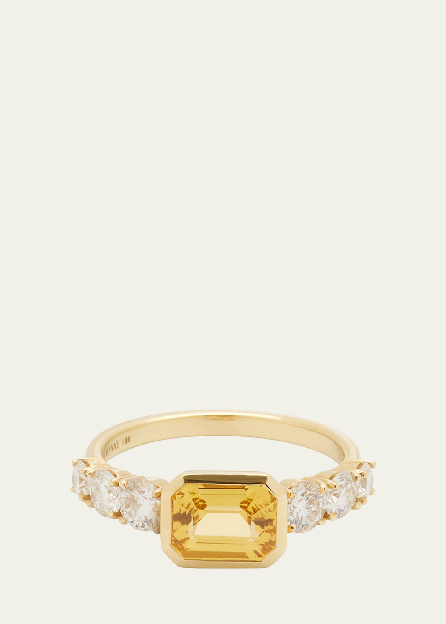 Jemma Wynne One-Of-A-Kind Yellow Sapphire and Diamond Toujours Ring