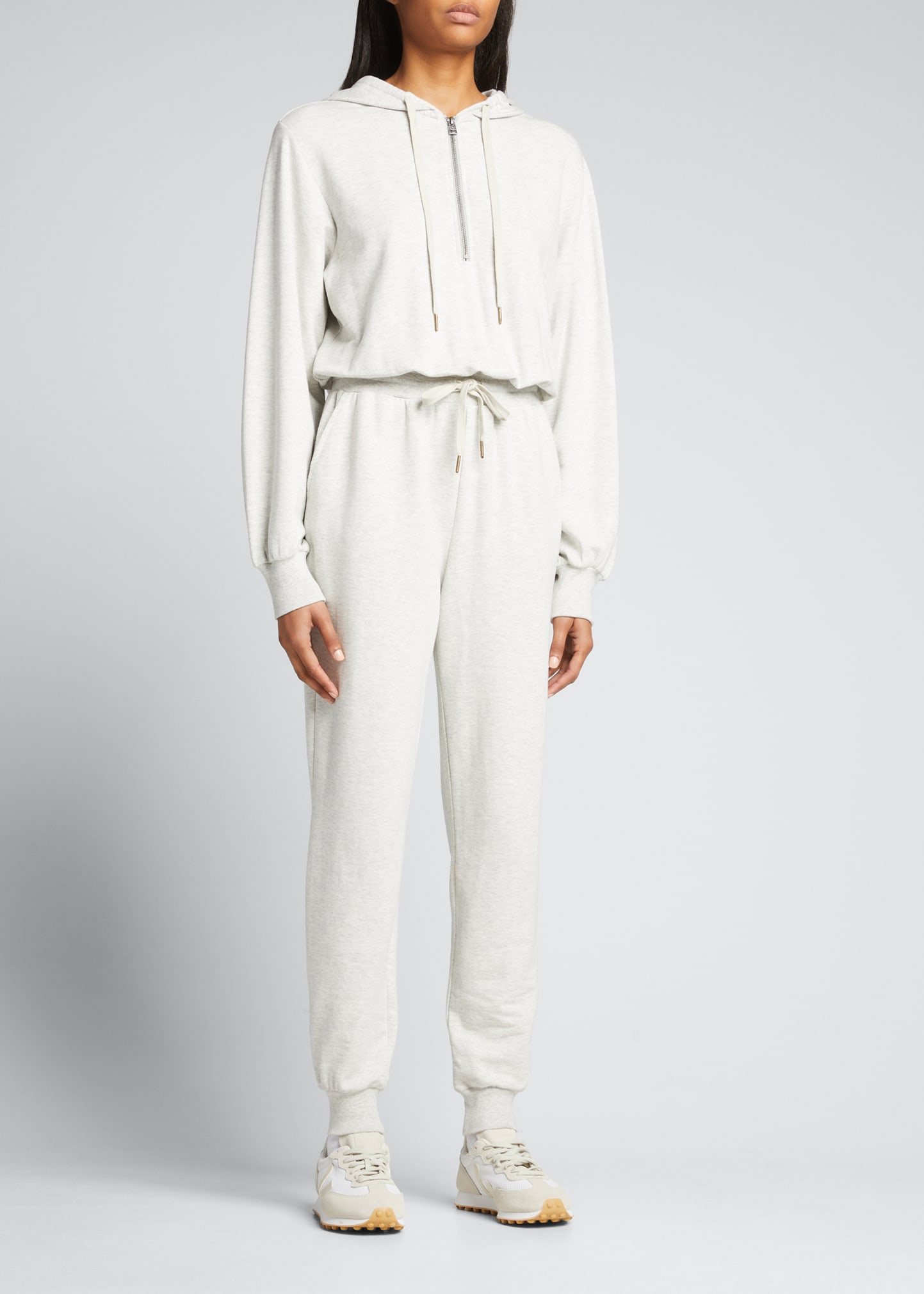 Spiritual Gangster Quarter-Zip French Terry Jumpsuit