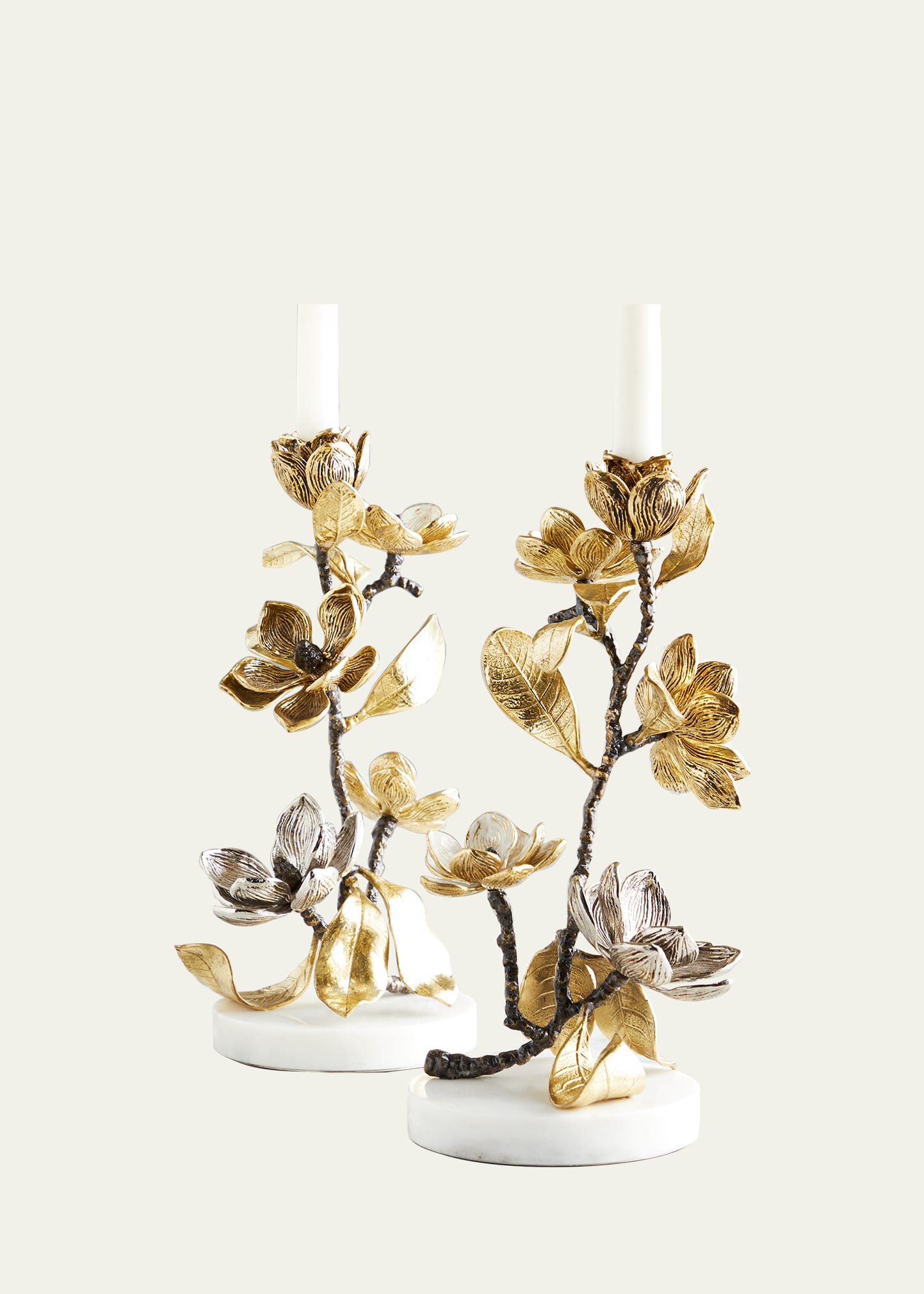 Michael Aram Vintage Bloom 12" Candleholders, Set of 2