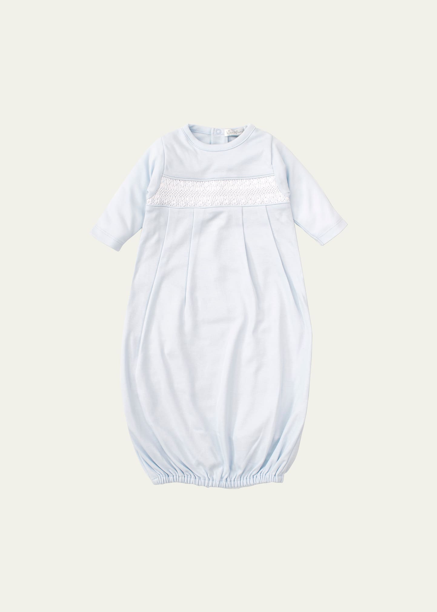 Boy's Hand-Smocked Pima Cotton Gown, Size Newborn