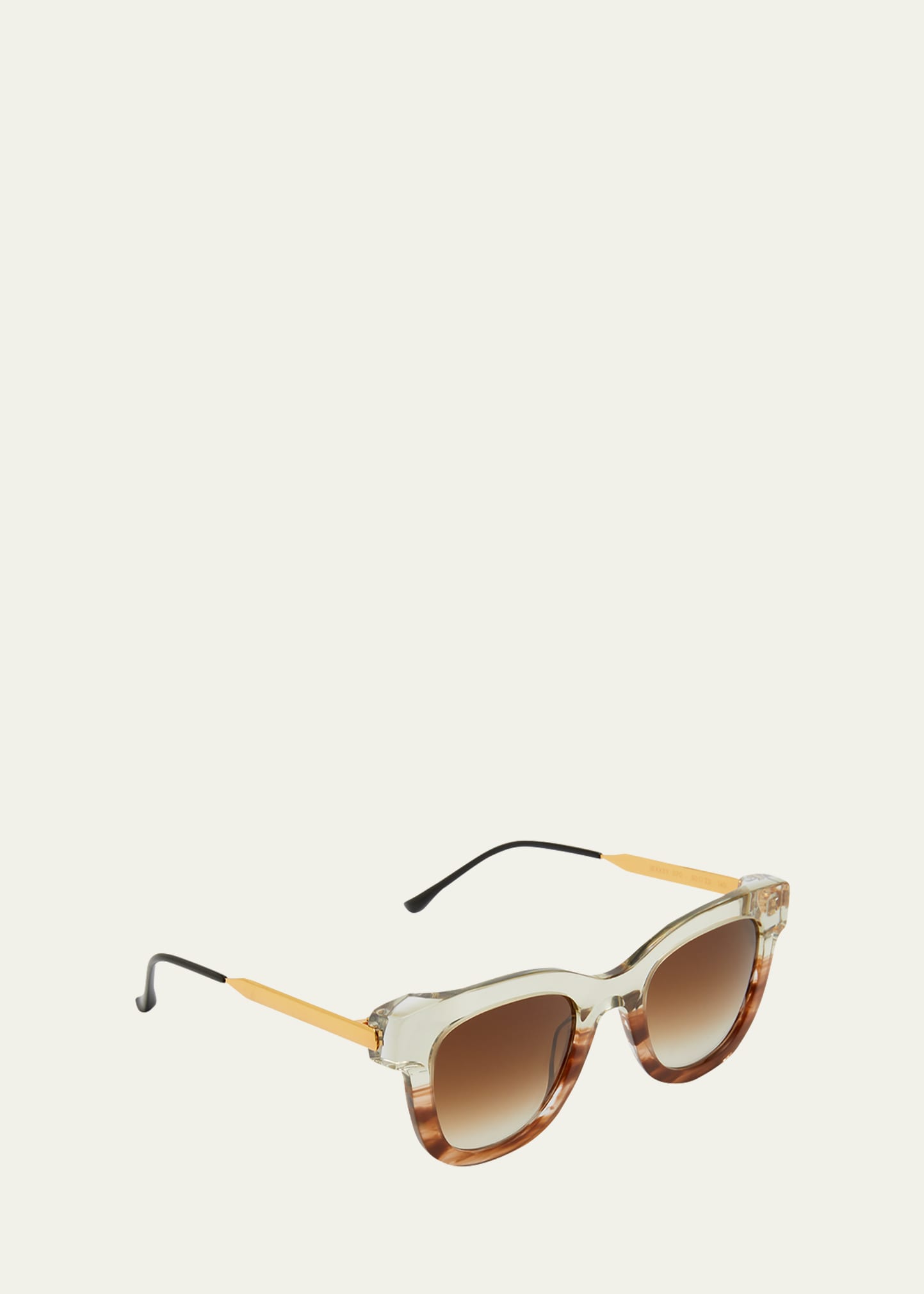 Thierry Lasry Sexxxy Metal & Acetate Cat-eye Sunglasses In Brnleo/brn