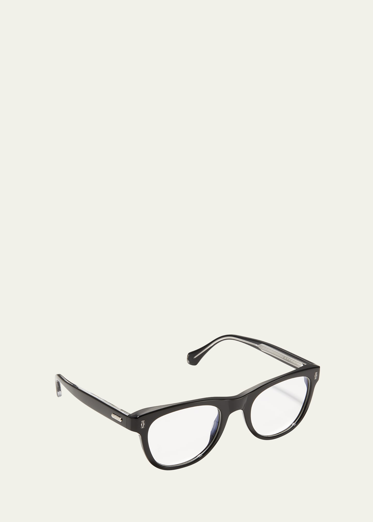 Cartier Men's Rectangle Full-rim Optical Glasses In 004 Black Colour