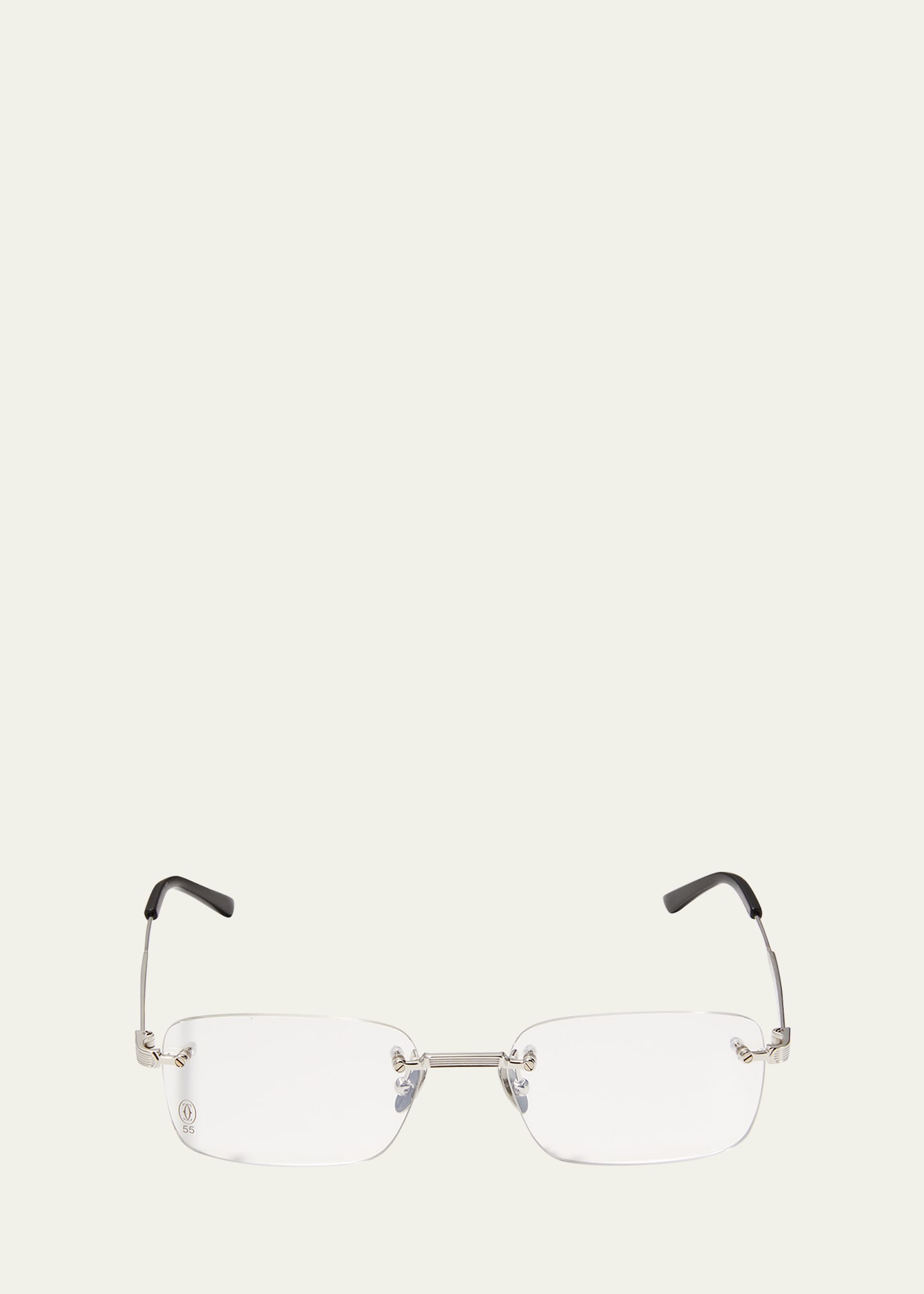 Cartier Men's Rectangle Titanium Optical Glasses