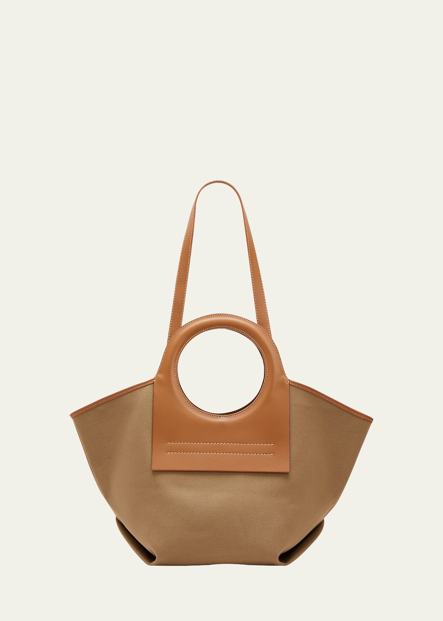 Hereu Cala Small Canvas Tote Bag In Taupe Tan | ModeSens