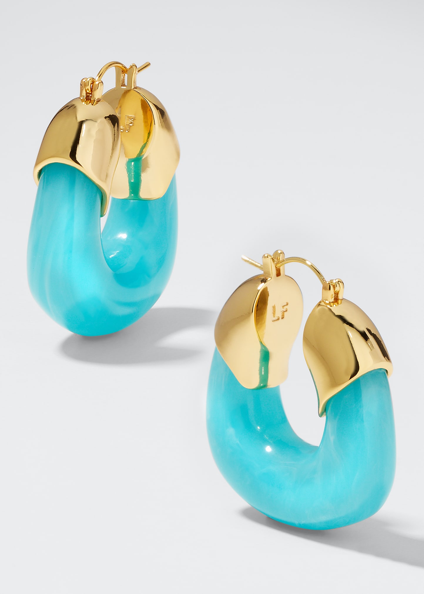 Lizzie Fortunato Organic Hoop Earrings In Blue