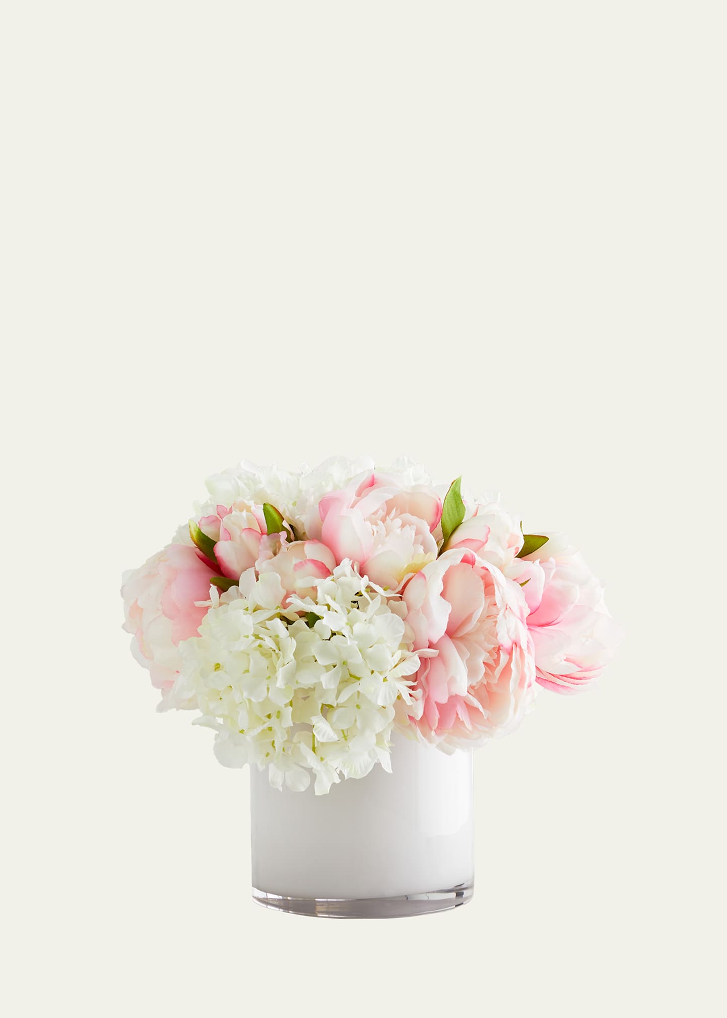 Peony Pave 10" Faux Florals in Glass Vase