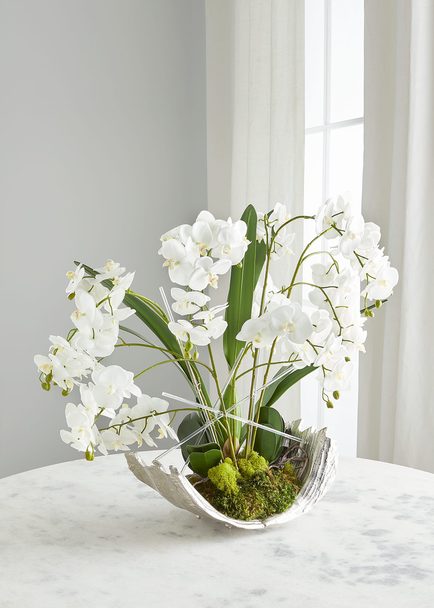 Silver Sunset Orchid Faux-Floral Arrangement
