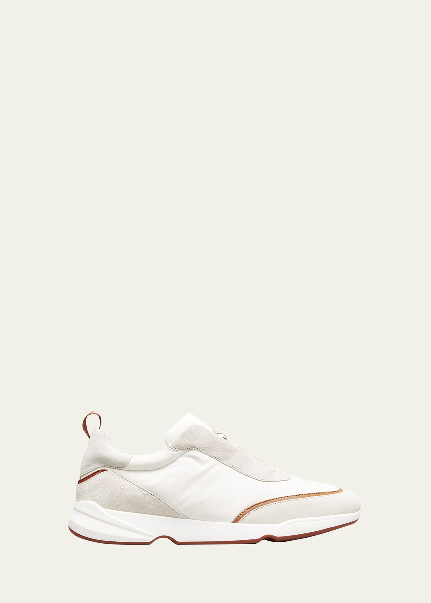 Loro Piana Men's Modular Walk Wind Trainer Sneakers In White