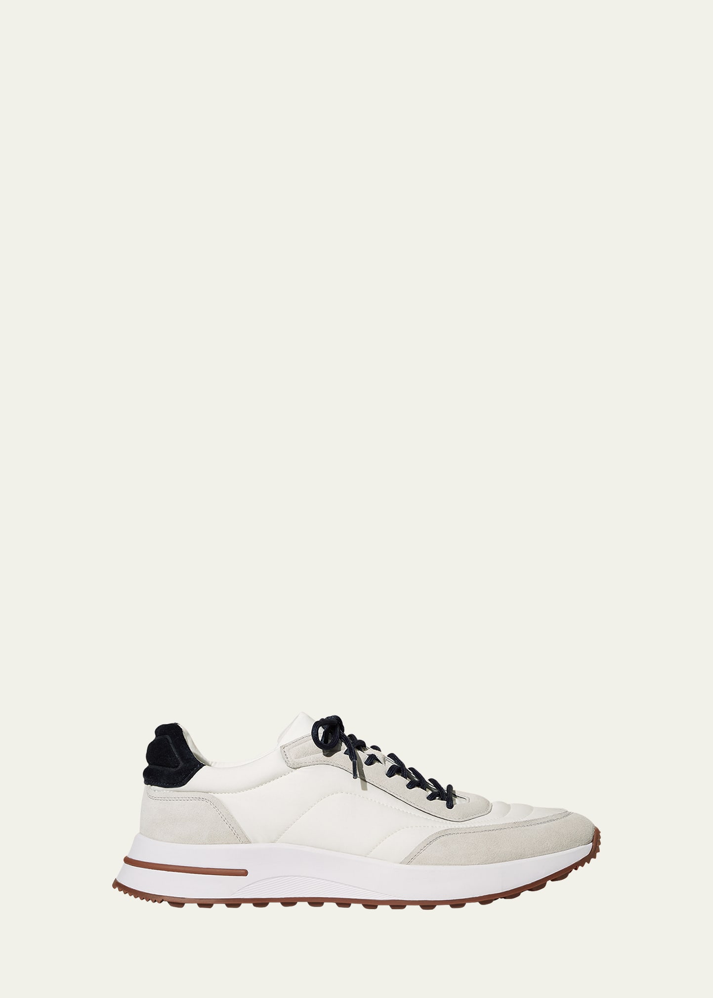 Loro Piana Men's Weekend Walk Low-top Sneakers In 1000 White