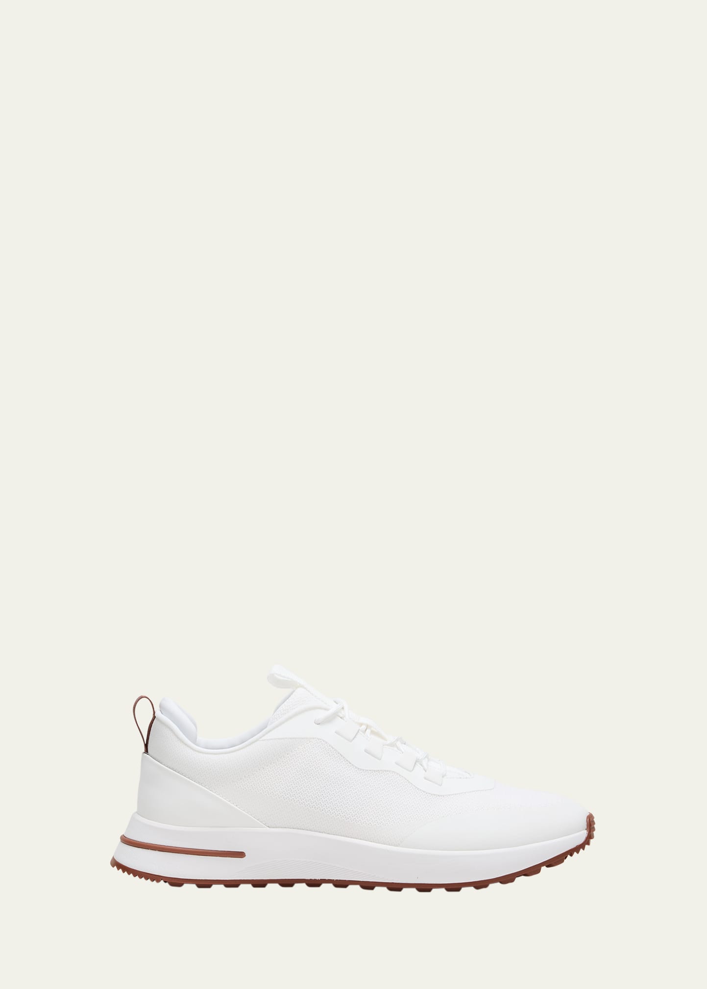 Loro Piana Weekend Walk Leather-trimmed Mesh Sneakers In White