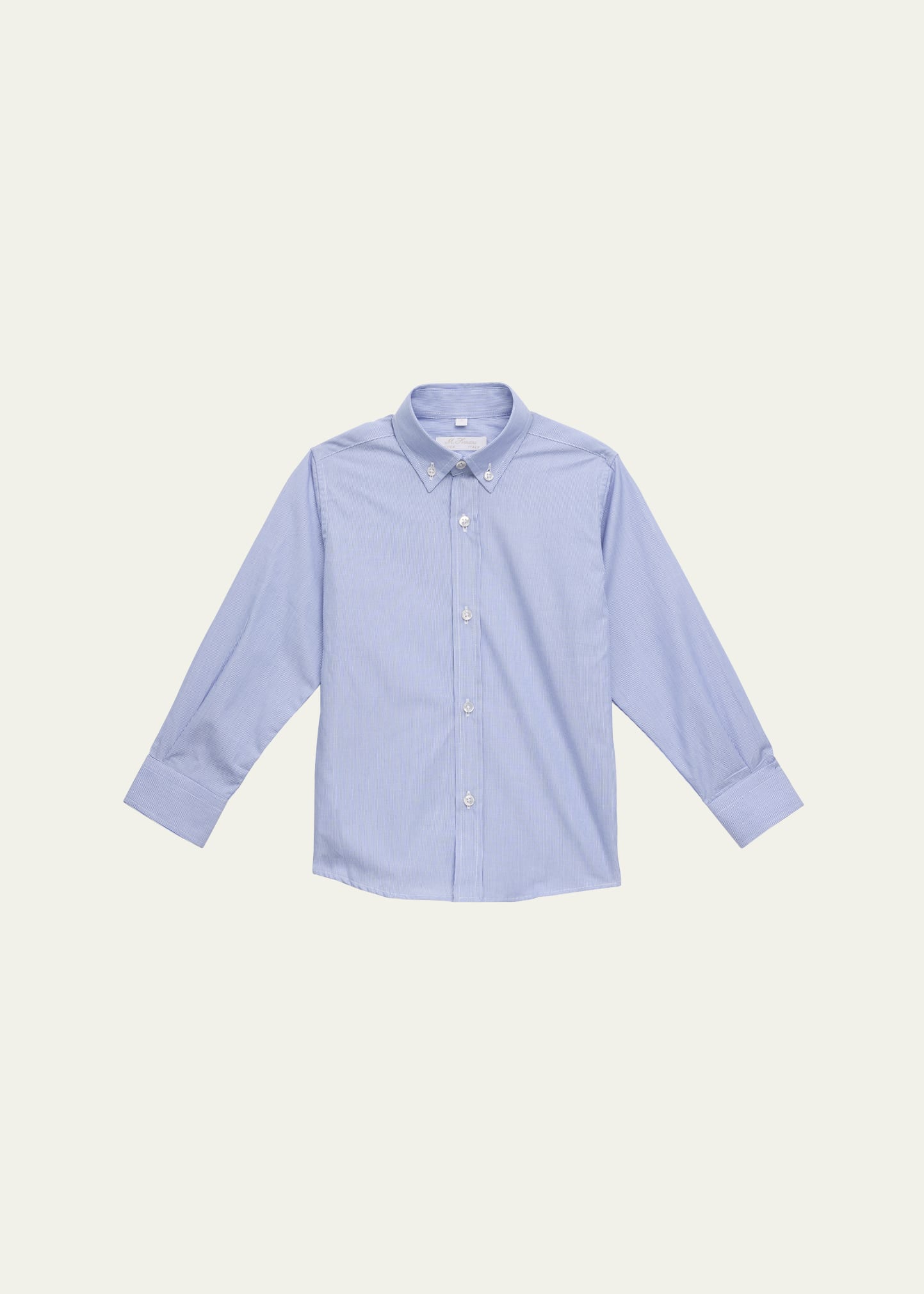Shop Mariella Ferrari Boy's Button Up Shirt In 007 Blue Stripe A