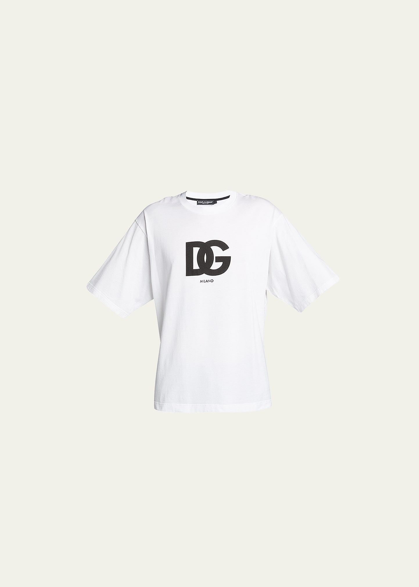 Dolce & Gabbana Men's Dg Logo T-shirt In Optical White