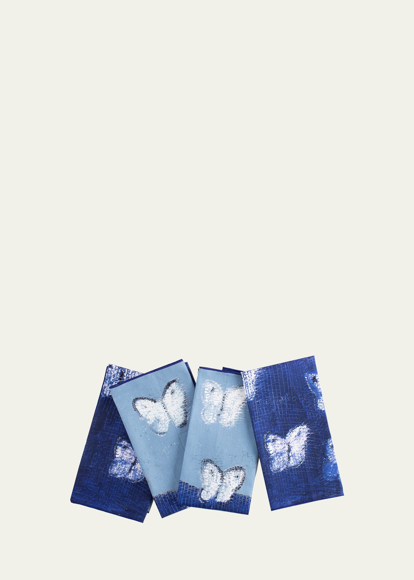 Hunt Slonem Dawn Butterflies Cotton Dinner Napkin