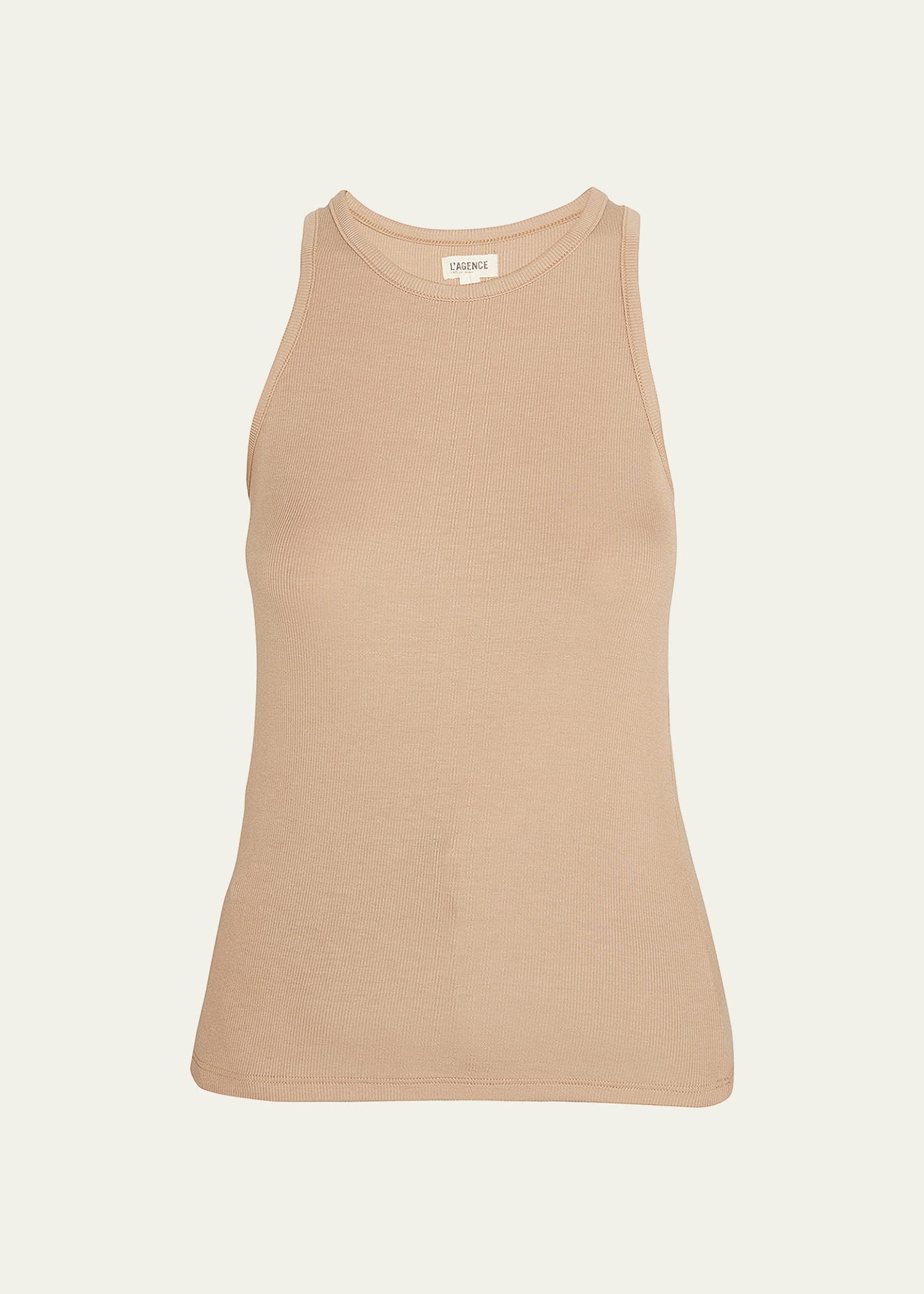 L Agence Nia Racer Back Tank In Cappuccino