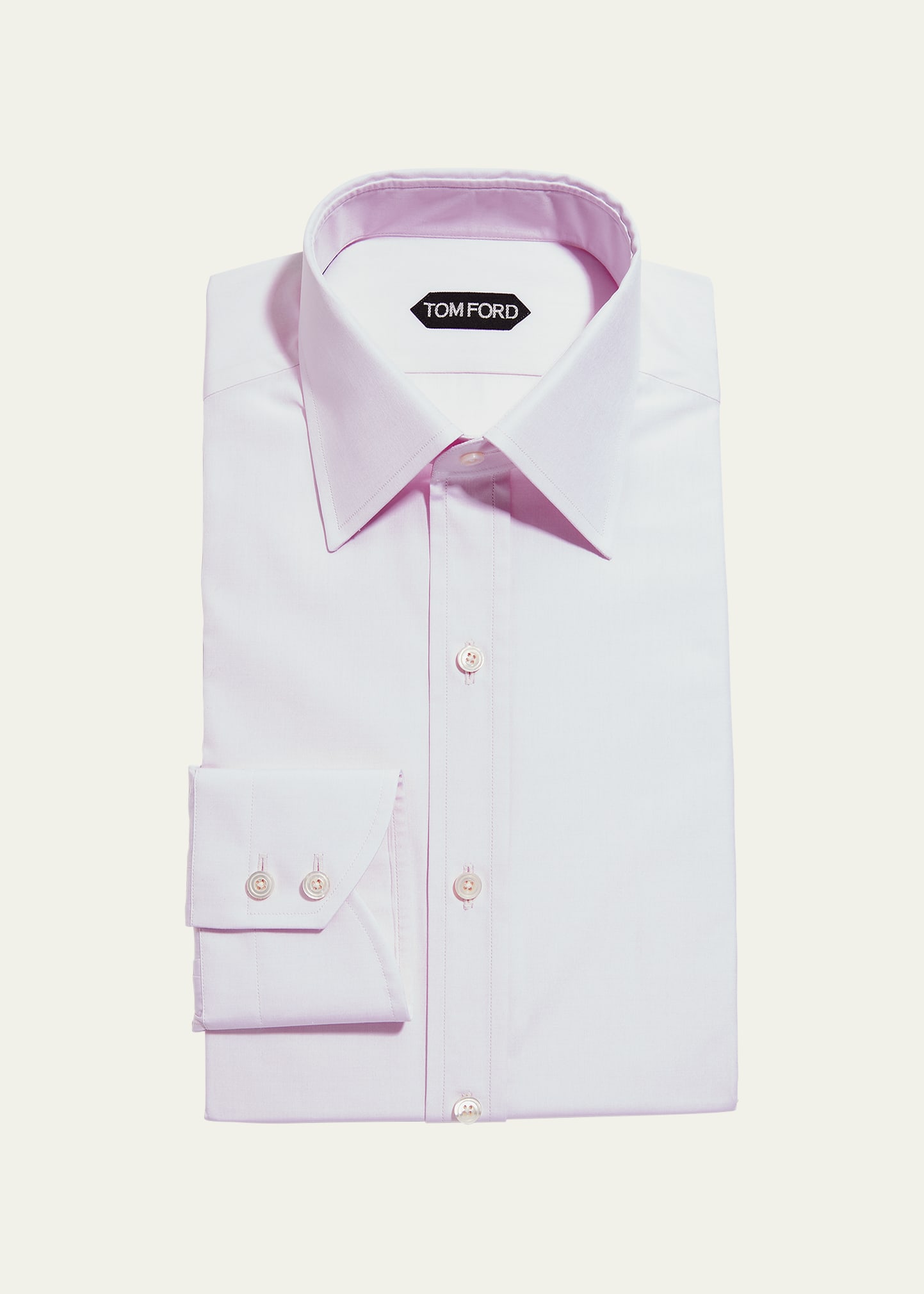 Ventilere miste dig selv En begivenhed Tom Ford Men's Solid Point Collar Dress Shirt In Br Pnk Sld | ModeSens