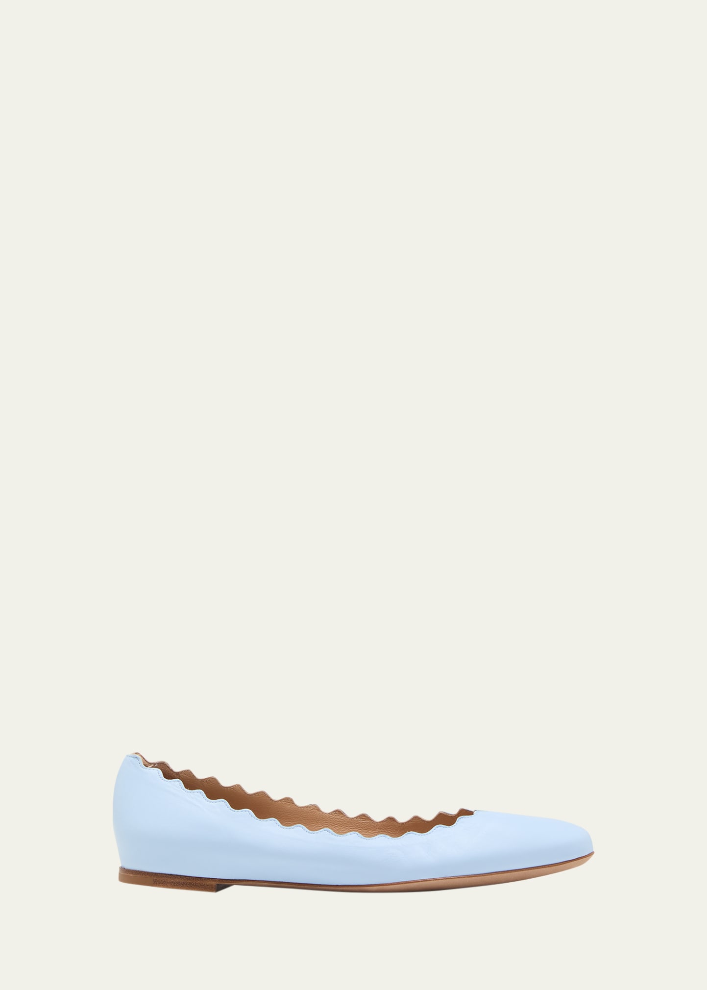 Chloé Blue Lauren Ballerina Flats In Airy Blue