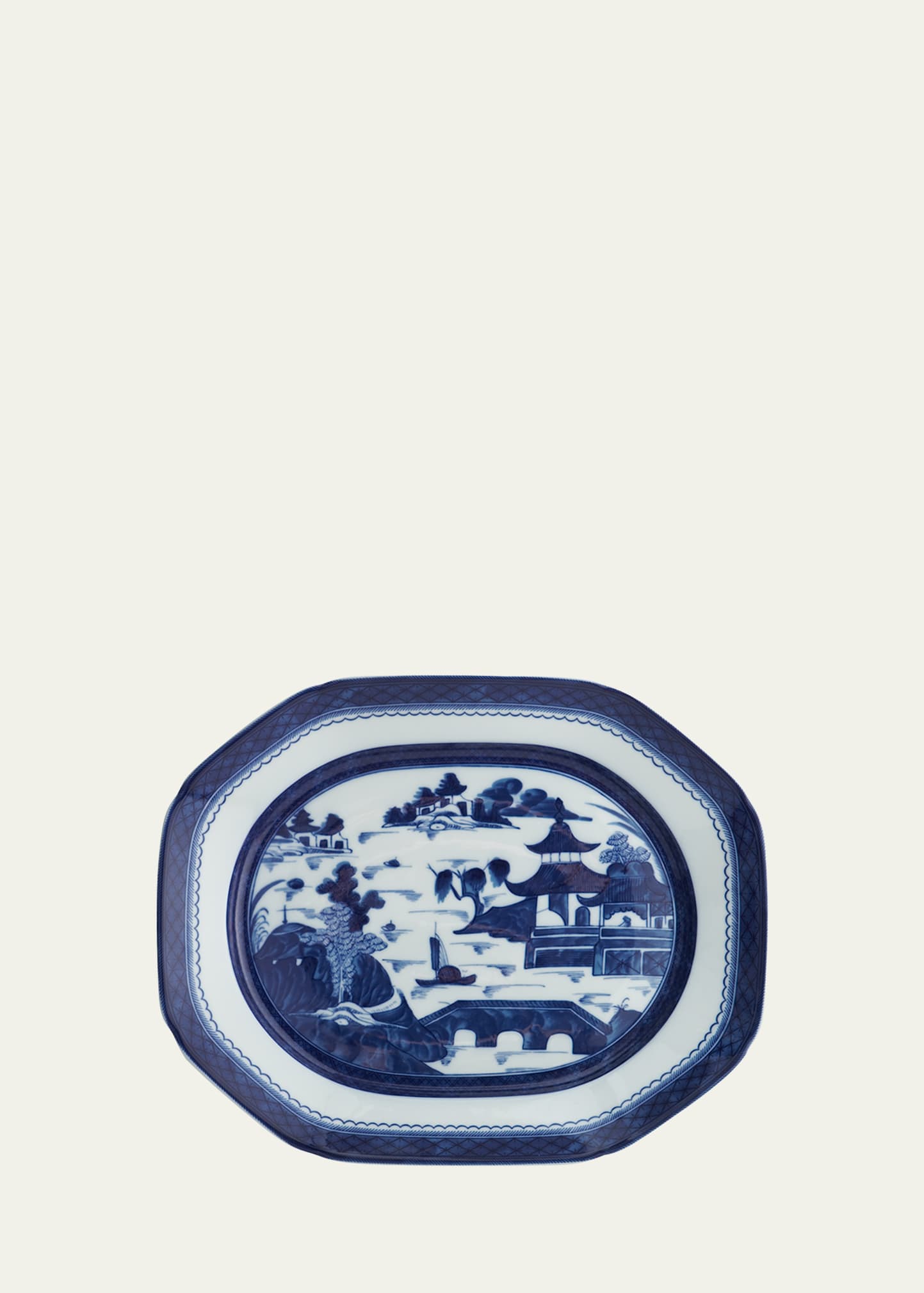 Blue Canton Octagonal Platter