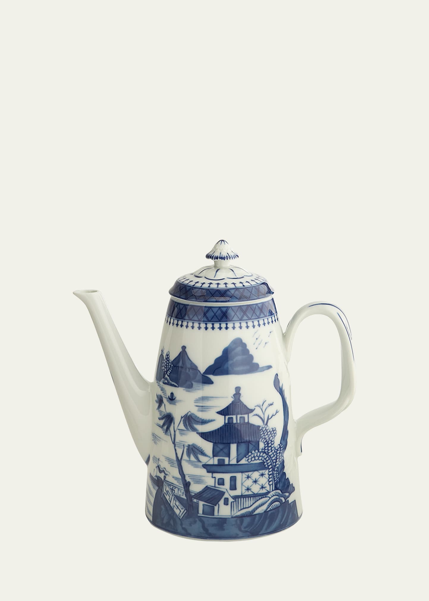 Blue Canton Coffee Pot