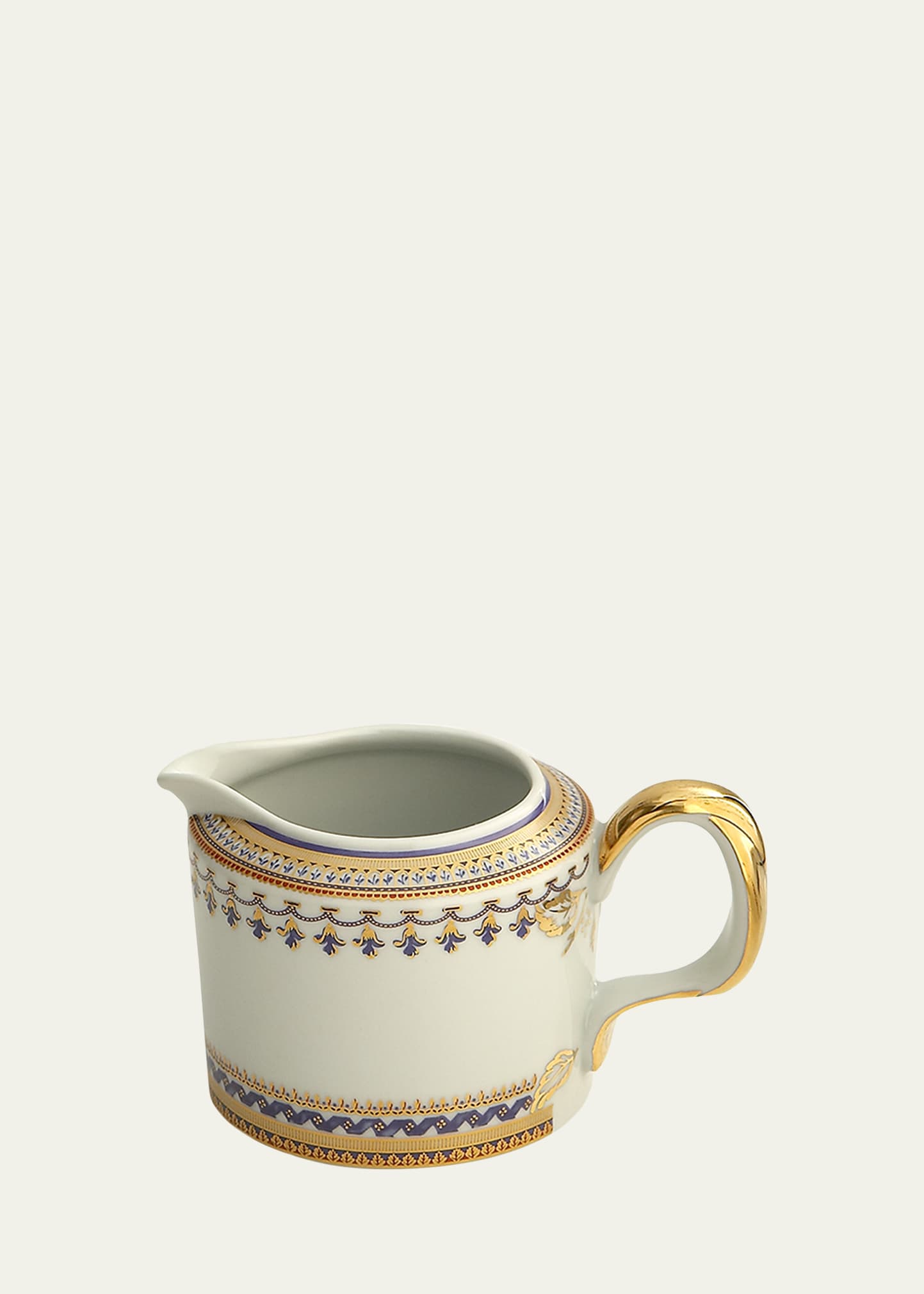 Mottahedeh Chinoise Blue Creamer In White