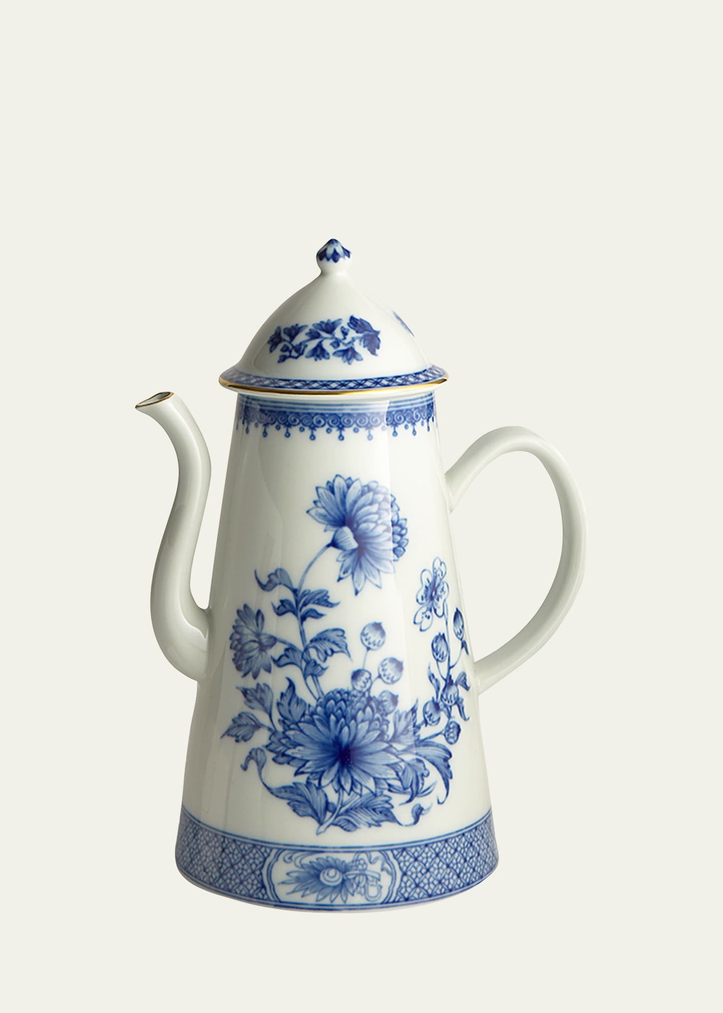 Mottahedeh Imperial Blue Coffee Pot In Blue