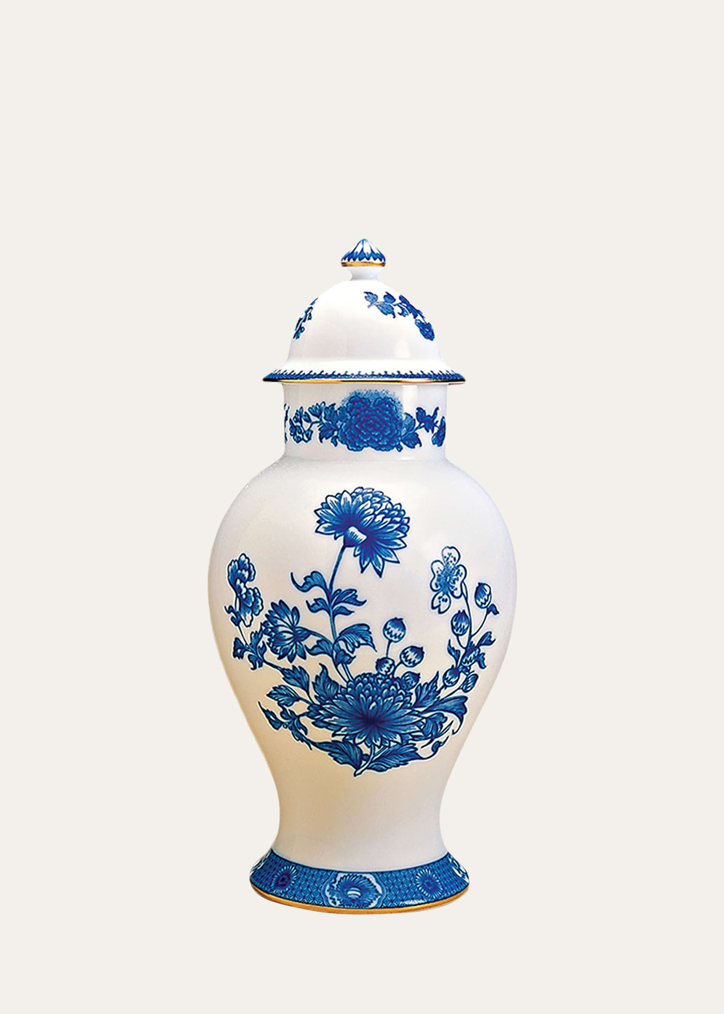 Mottahedeh Imperial Blue Ginger Jar In Multi