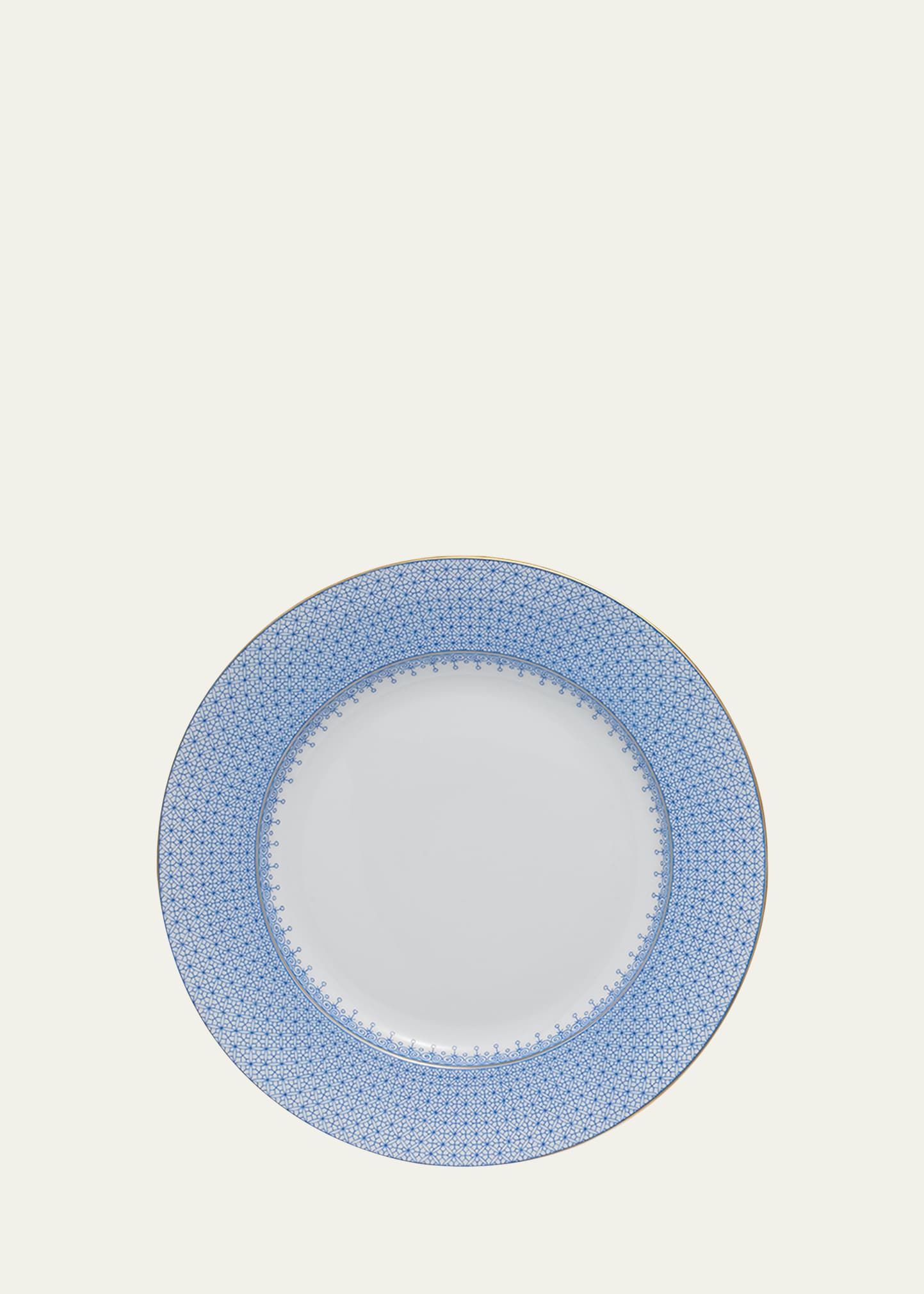 Mottahedeh Cornflower Lace Dessert Plate In Lt. Blue