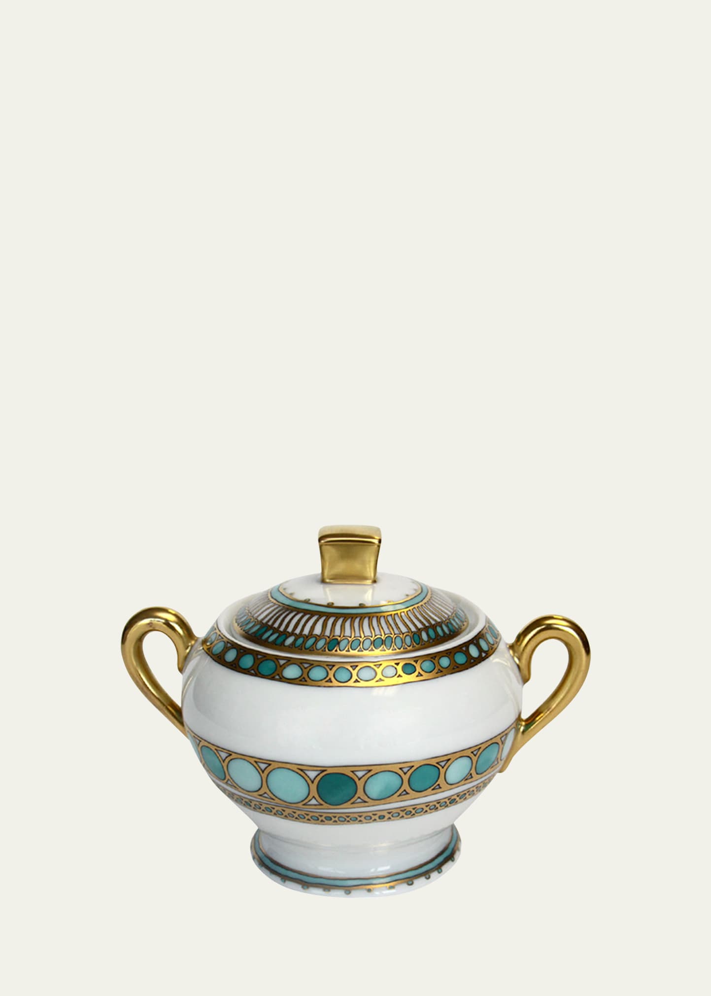 Syracuse Turquoise Sugar Bowl