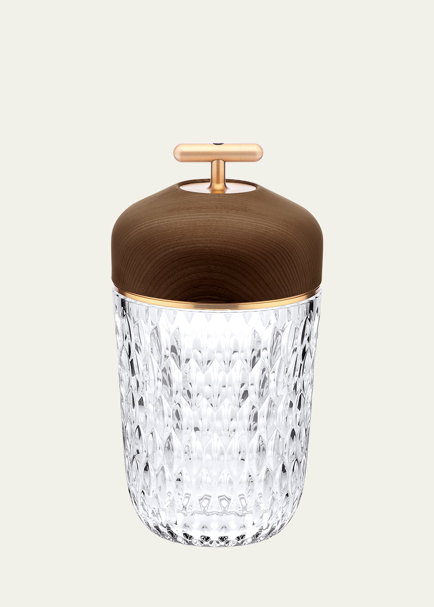 Saint Louis Crystal Folia Dark Wood Portable Lamp