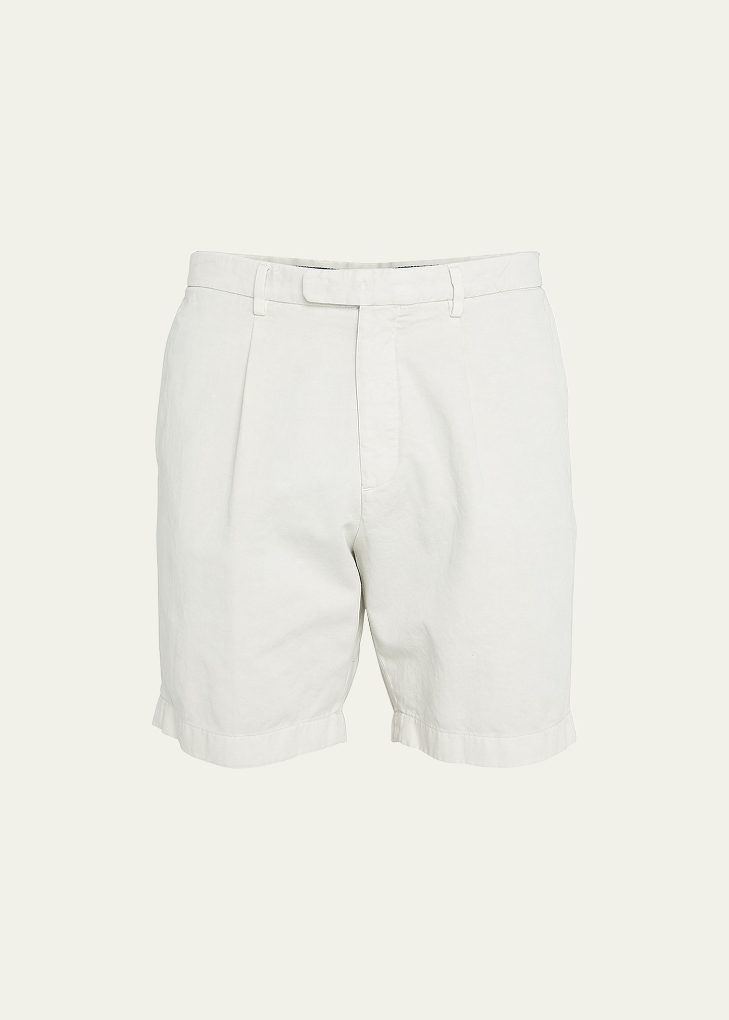 Men's Stonewashed Cotton-Linen Shorts