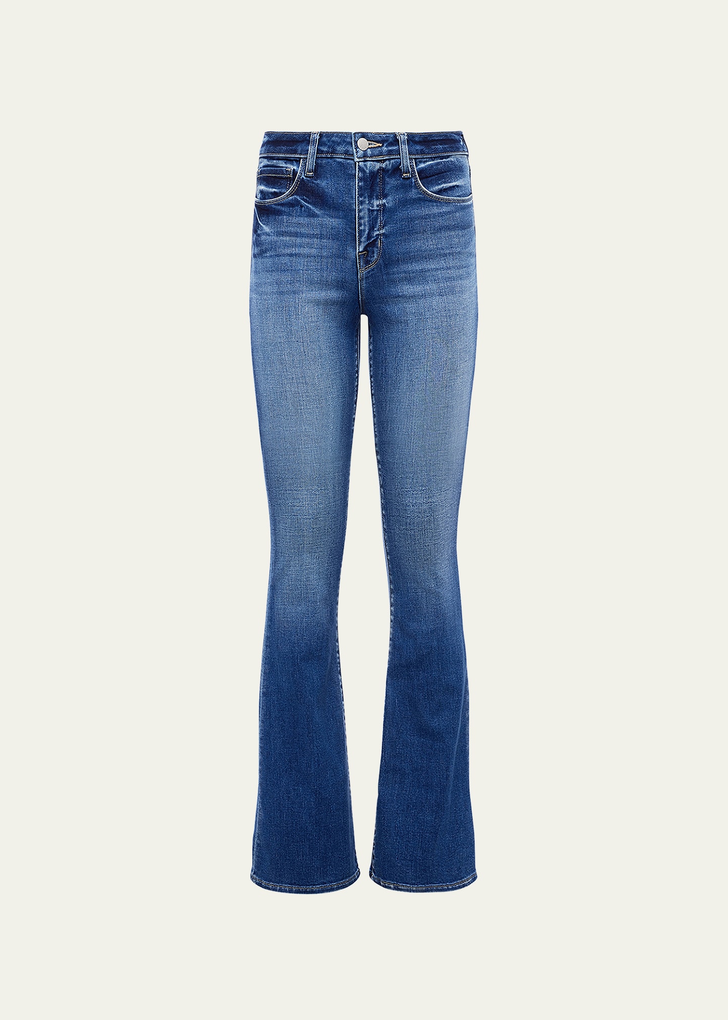 Shop L Agence Marty High-rise Flare Jeans In Cambridge