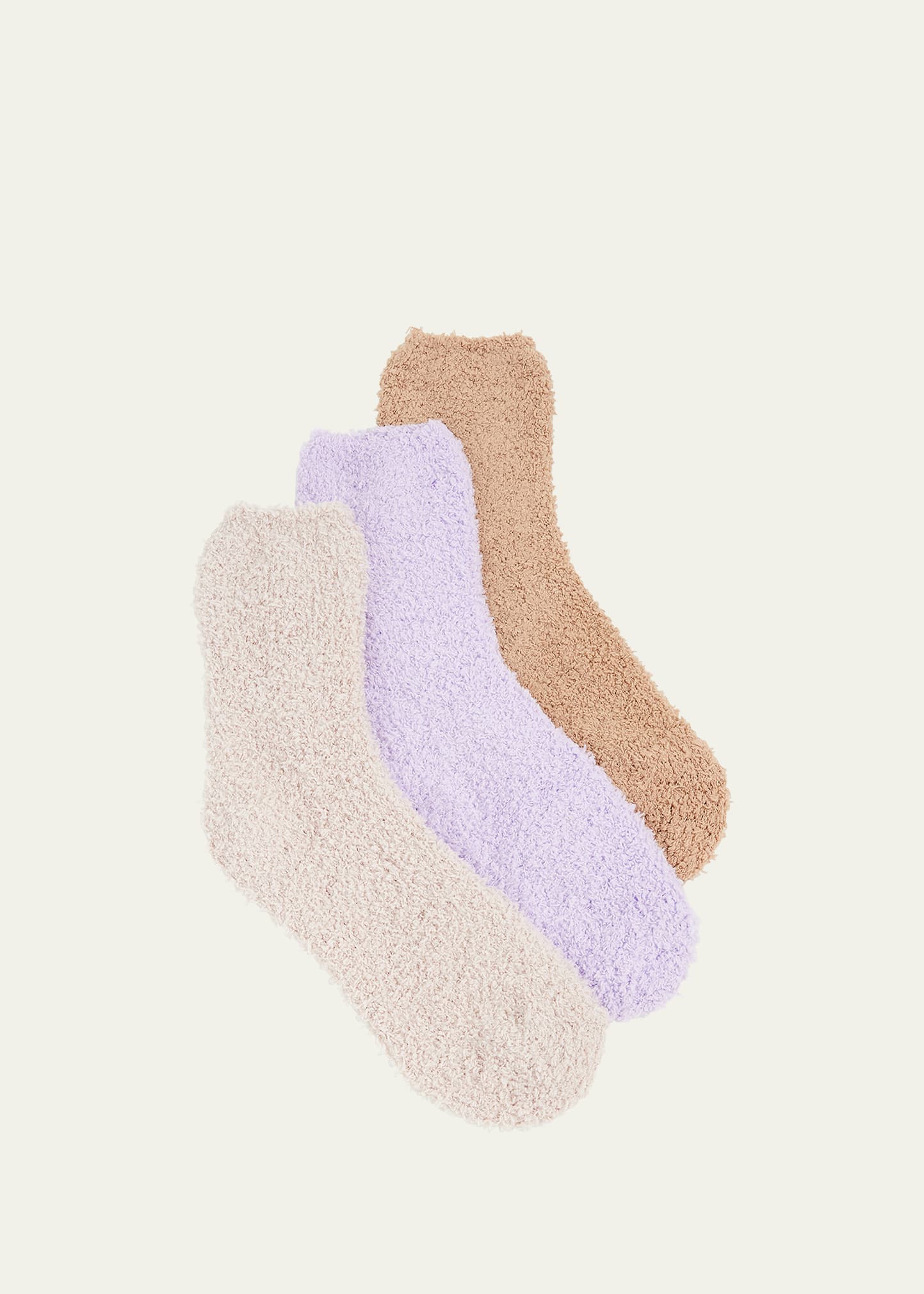 Stems Women's Cozy Ankle Socks, Pack Of 3 In Nude/blush/mulber