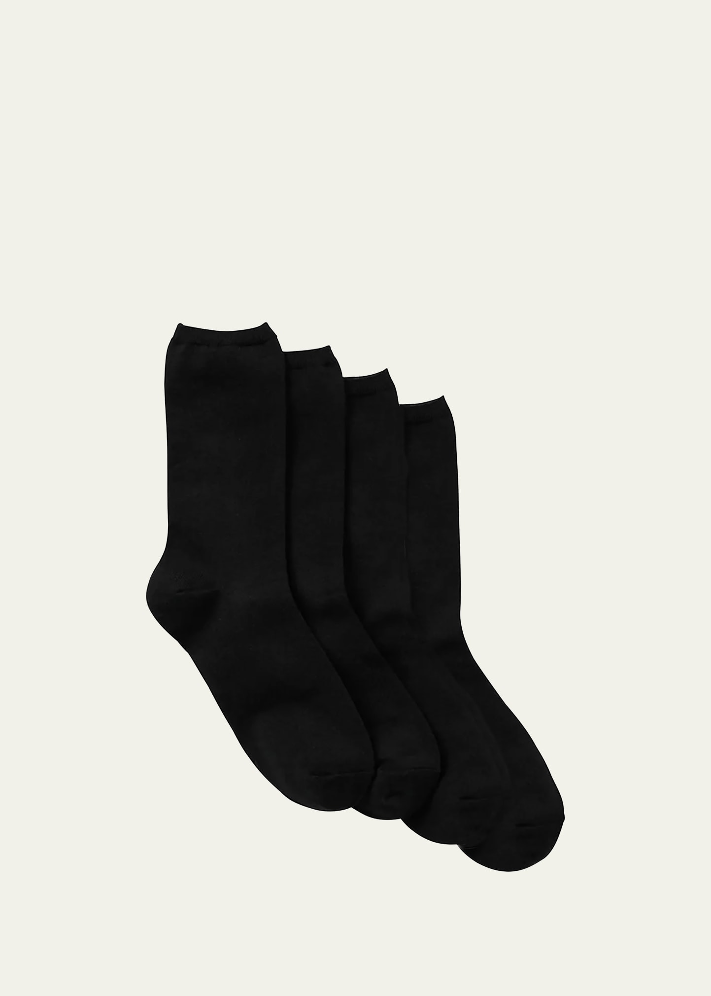 Stems 4-pack Comfort Crew Socks In Black