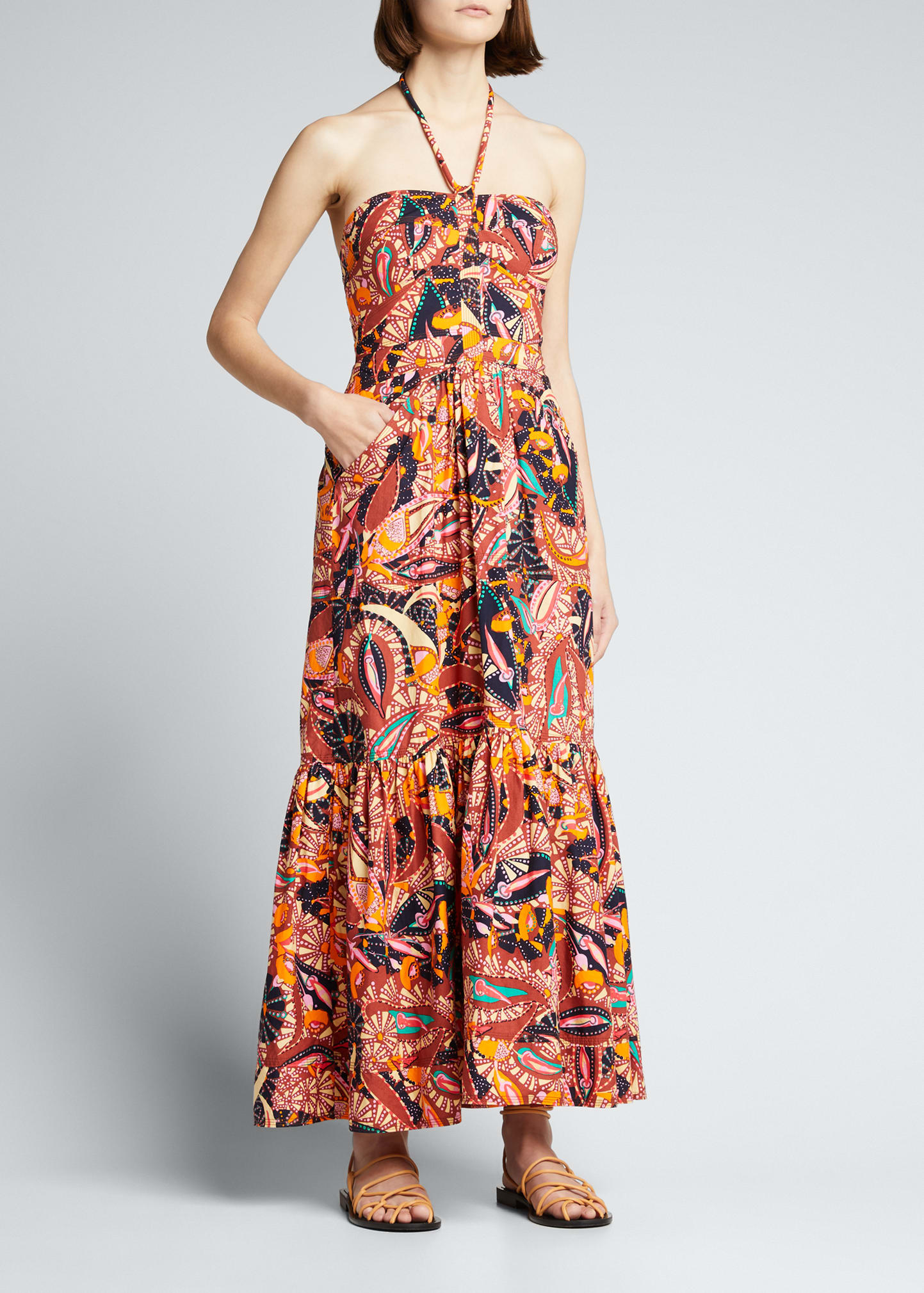 A.L.C ADELLE HALTER MAXI DRESS
