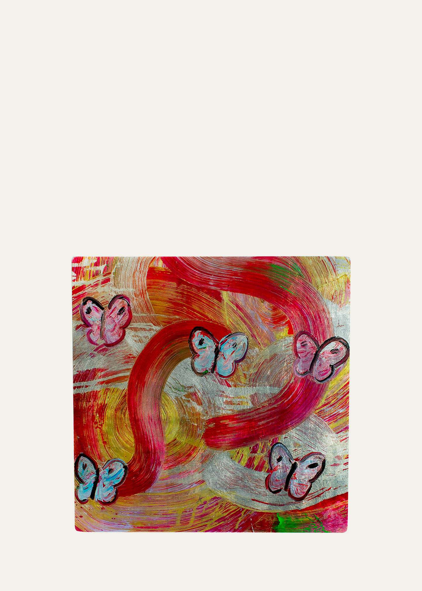 Hunt Slonem Butterfly Swirl Square Lacquer Placemat