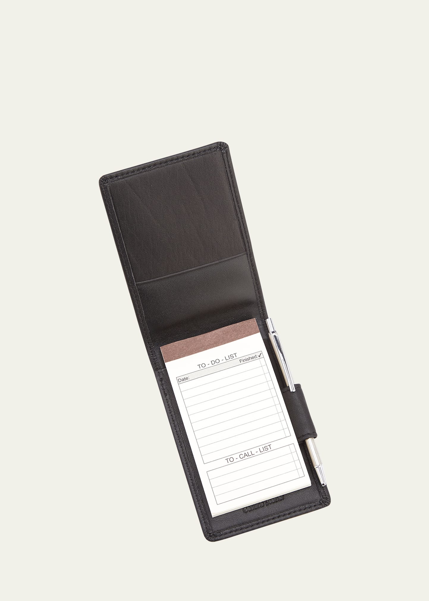 Royce New York Personalized Leather Note Jotter In Black