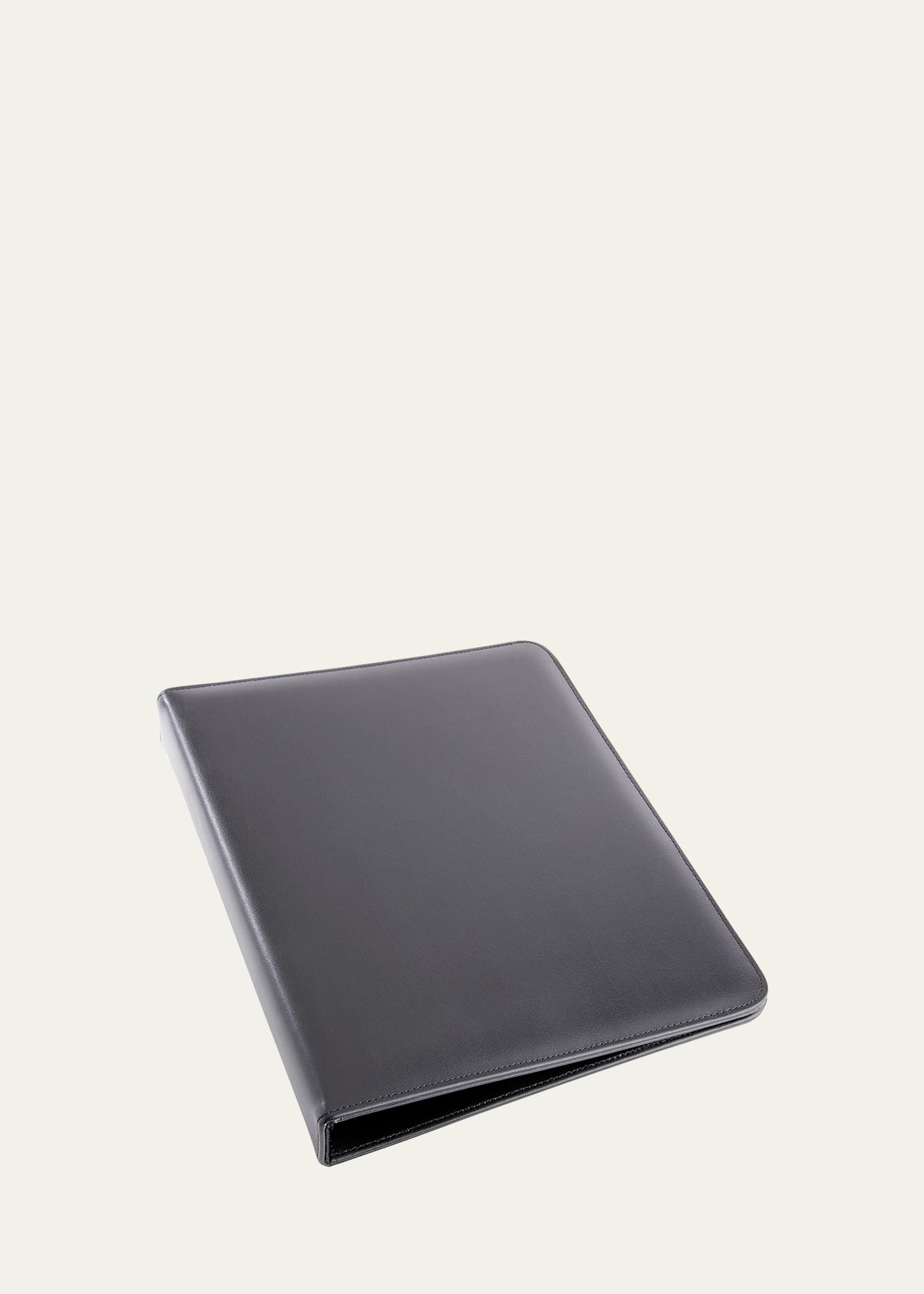 Royce New York Personalized Leather 1" Ring Binder In Black
