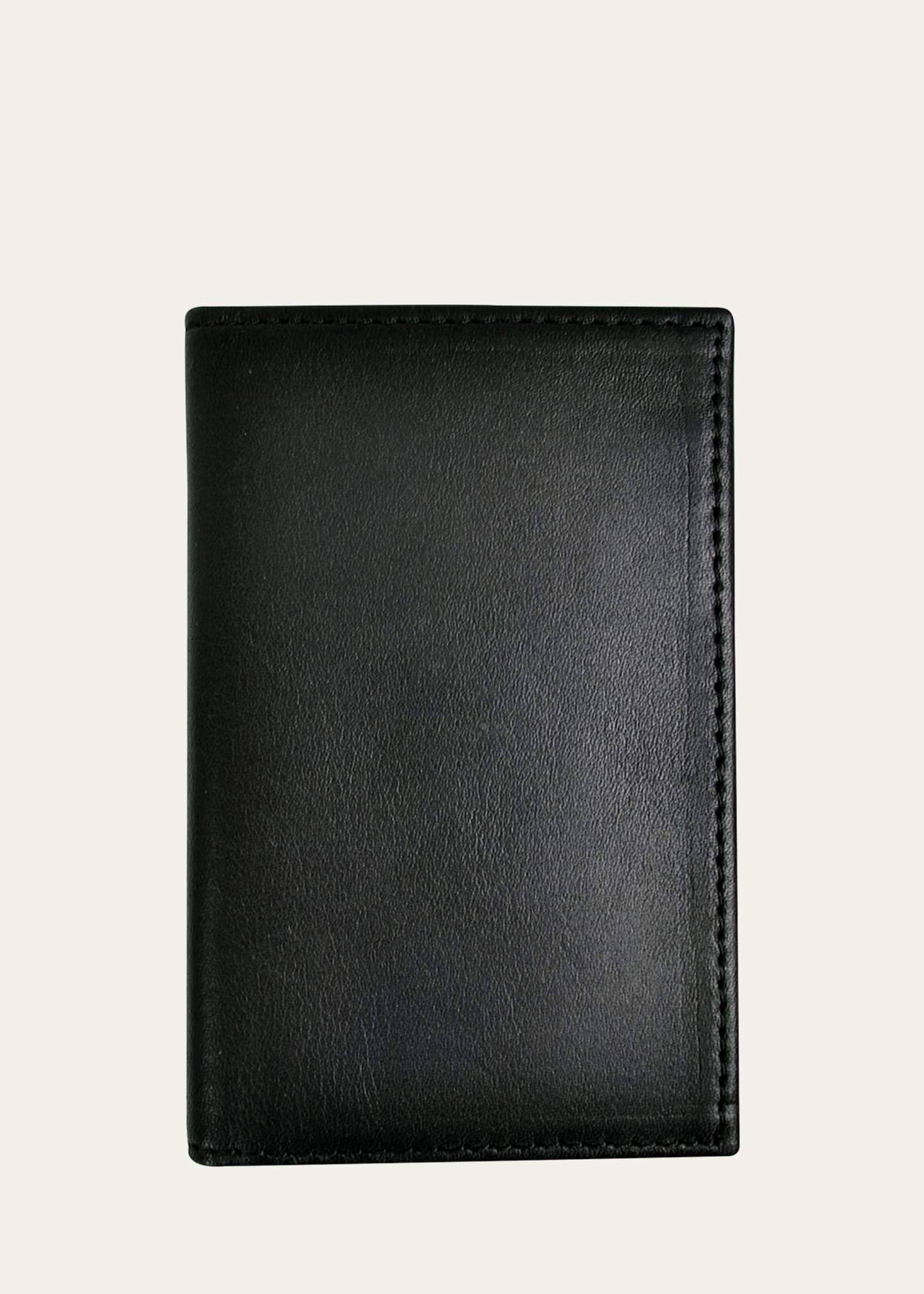 Royce New York Personalized Leather Rfid-blocking Card Holder In Black