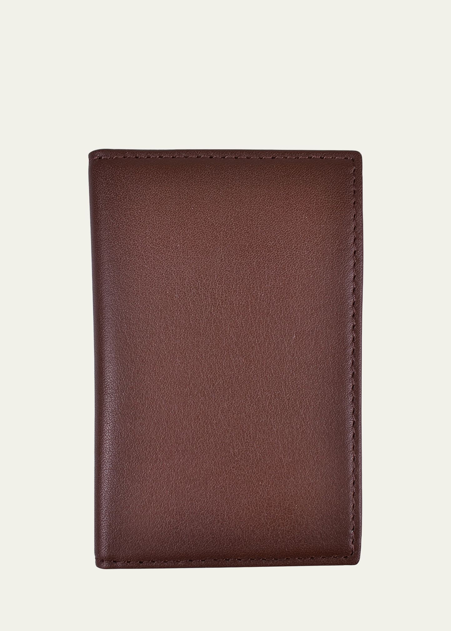Royce New York Personalized Leather Rfid-blocking Card Holder In Brown