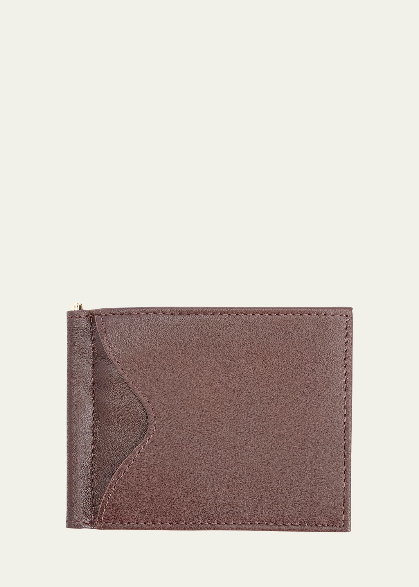 Royce New York Rfid-blocking Leather Money Clip Wallet In Brown