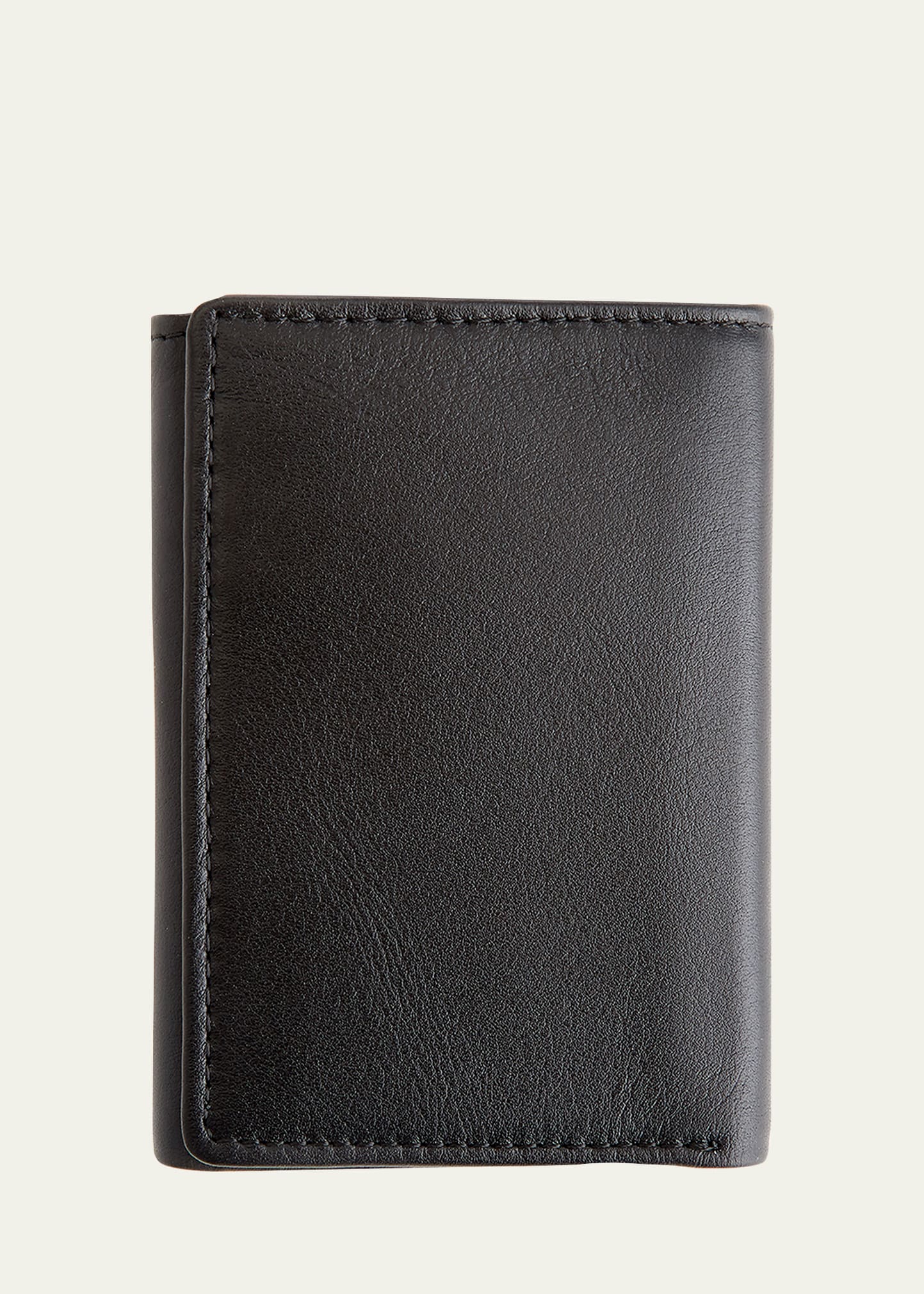 Royce New York Personalized Leather Trifold Wallet In Black