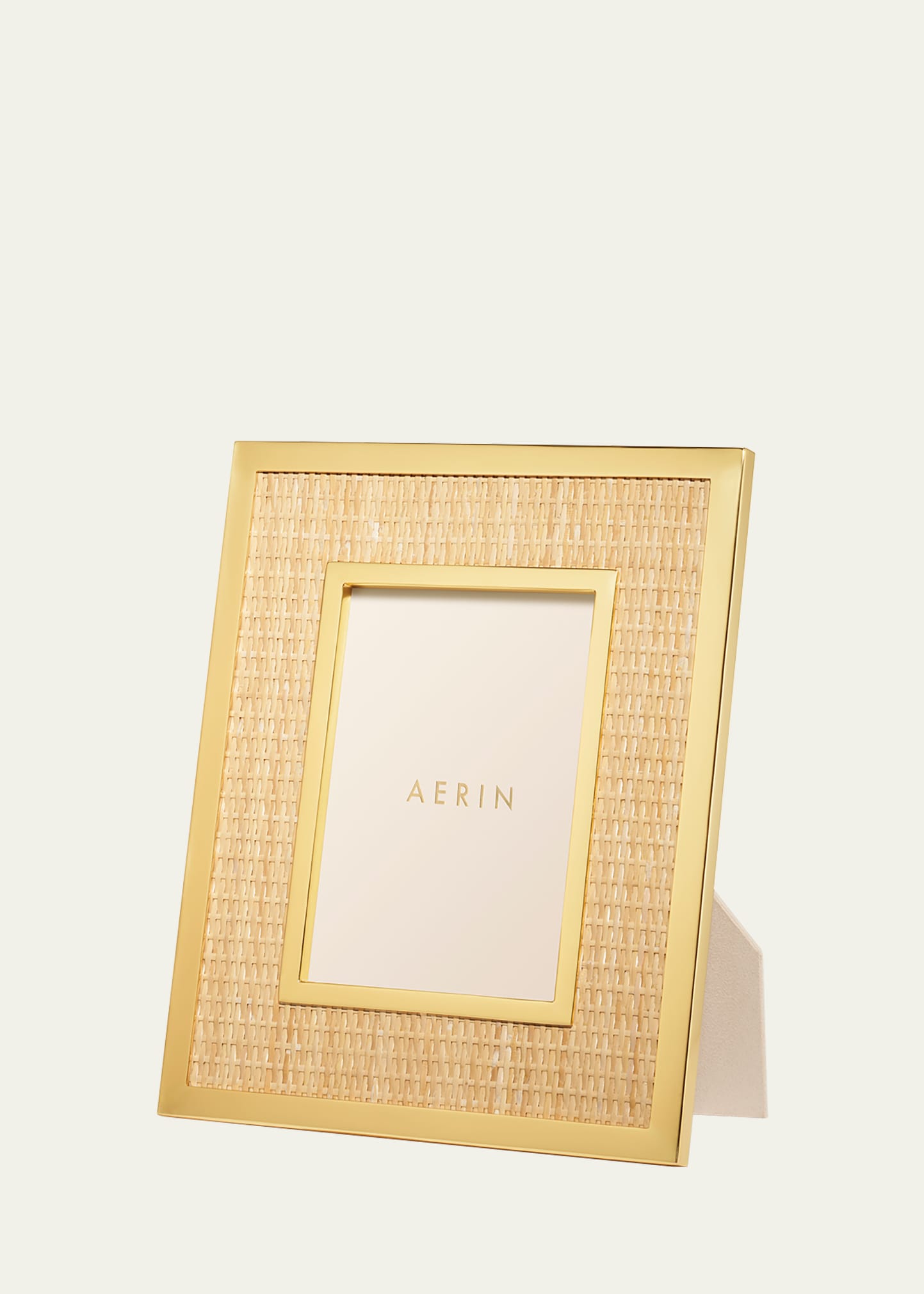 Shop Aerin Colette Cane & Brass Frame, 5" X 7" In Gold