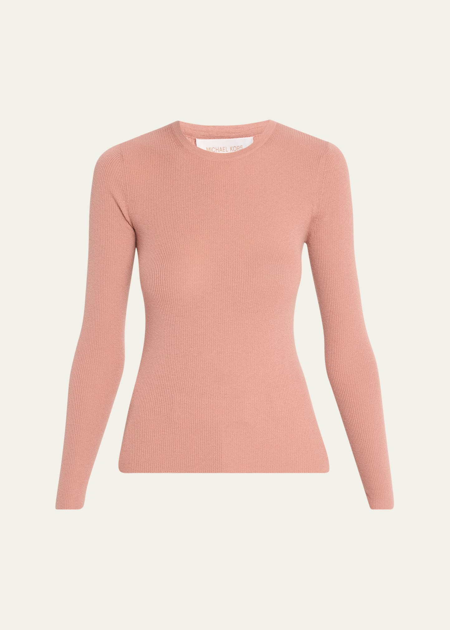 Michael Kors Hutton Ribbed Cashmere Pullover In Fuchsia