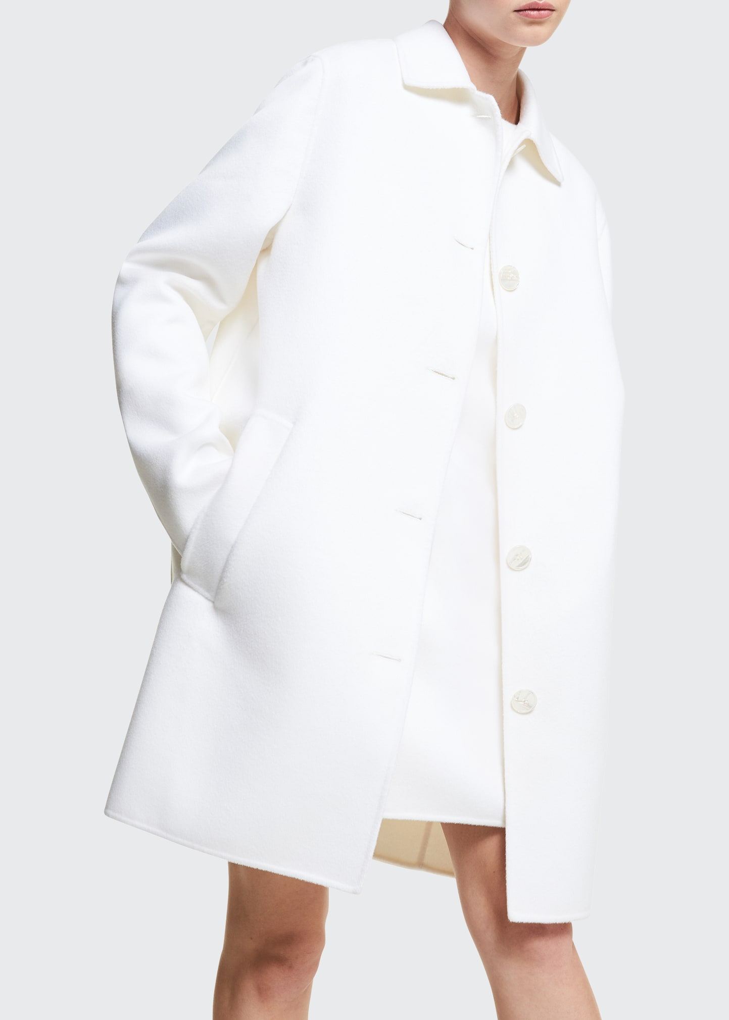 michael kors white wool coat