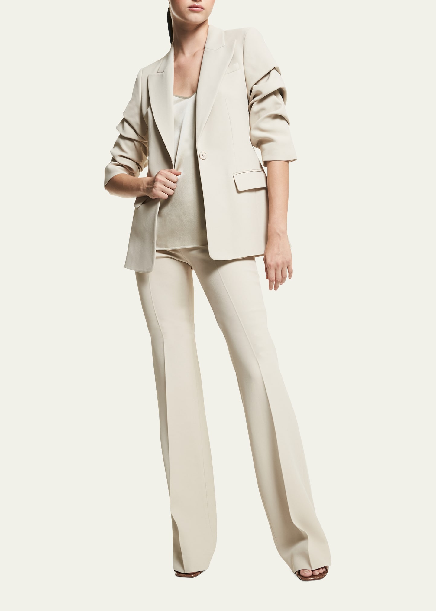 Michael Kors Collection Scrunched Sleeve Single-Breasted Blazer | Smart  Closet