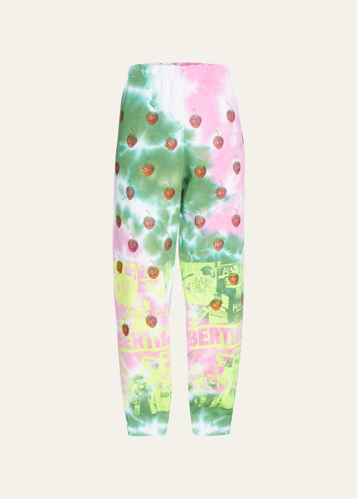 Libertine Strawberry Fields Crystal-Embellished Tie-Dye Sweatpants