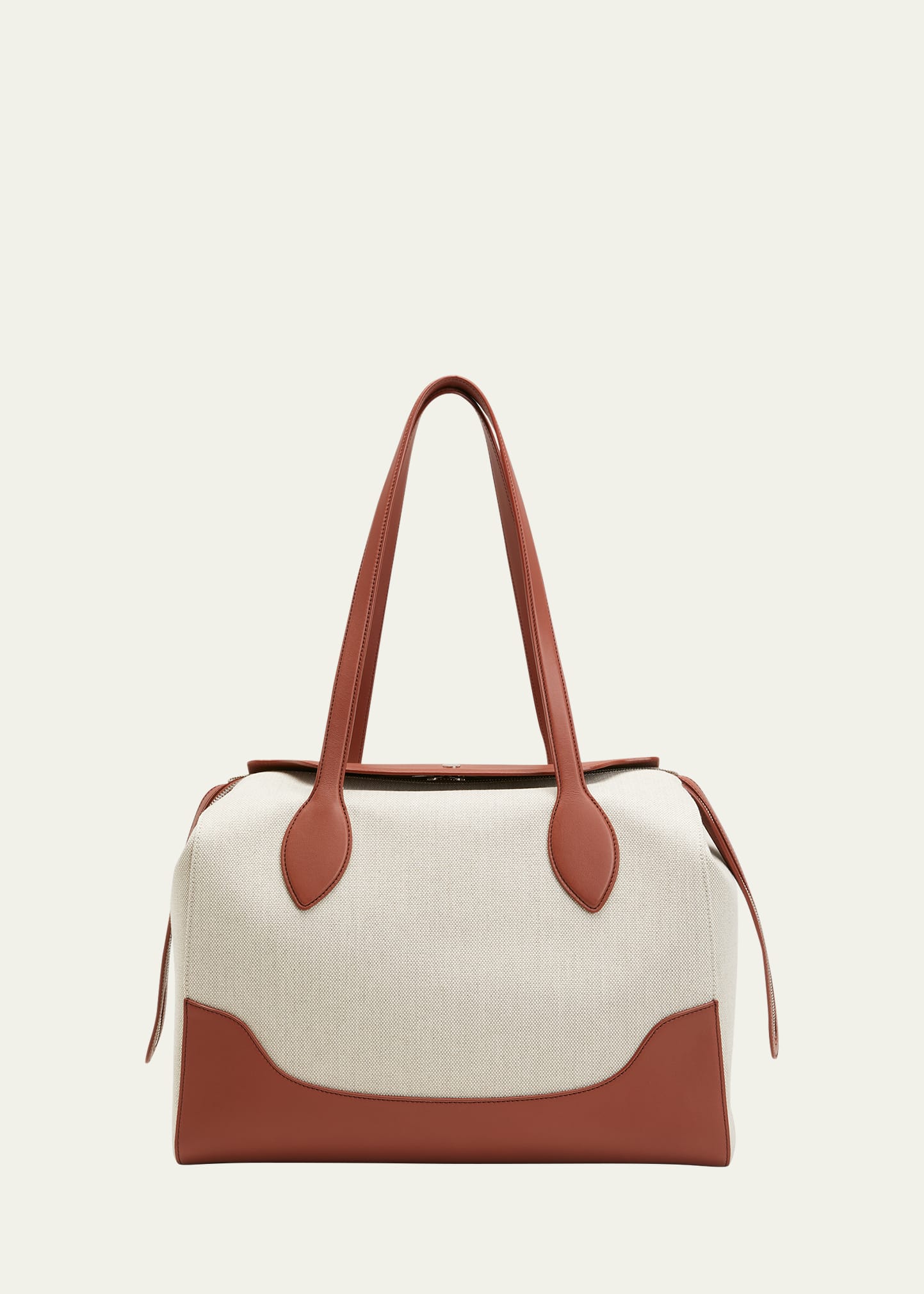 Loro Piana Sesia Happy Day Xl Canvas Tote Bag In Natural Kummel
