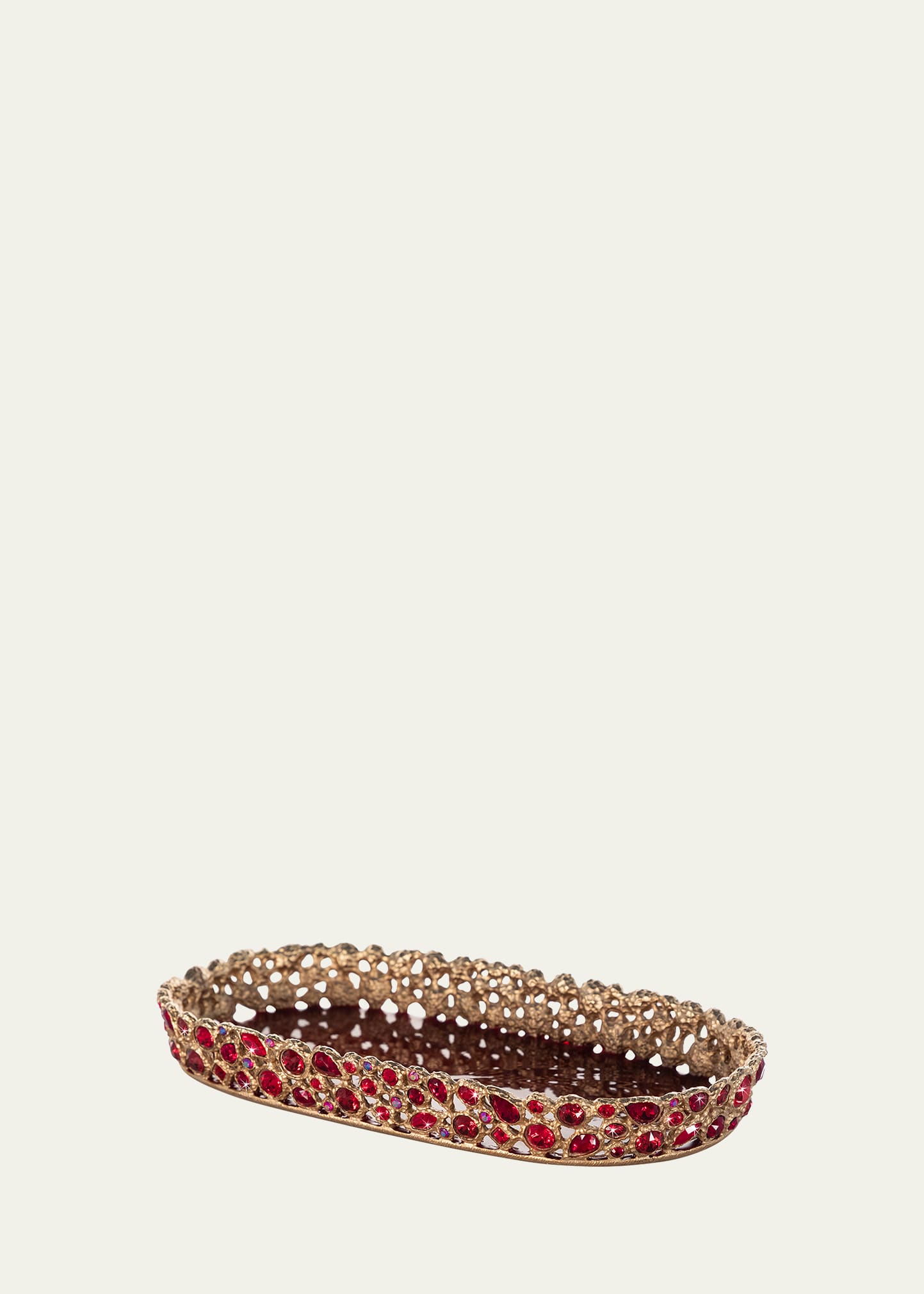 Jay Strongwater Bejeweled Tray - Red