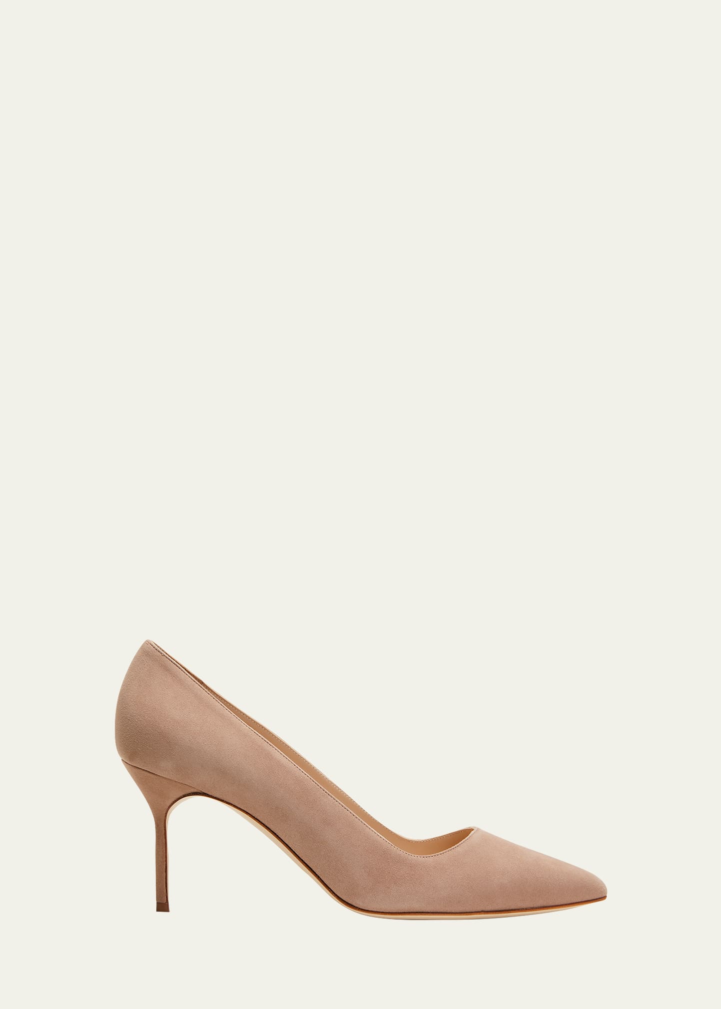 Manolo Blahnik Bb 70mm Suede Stiletto Pumps In Dnud2504